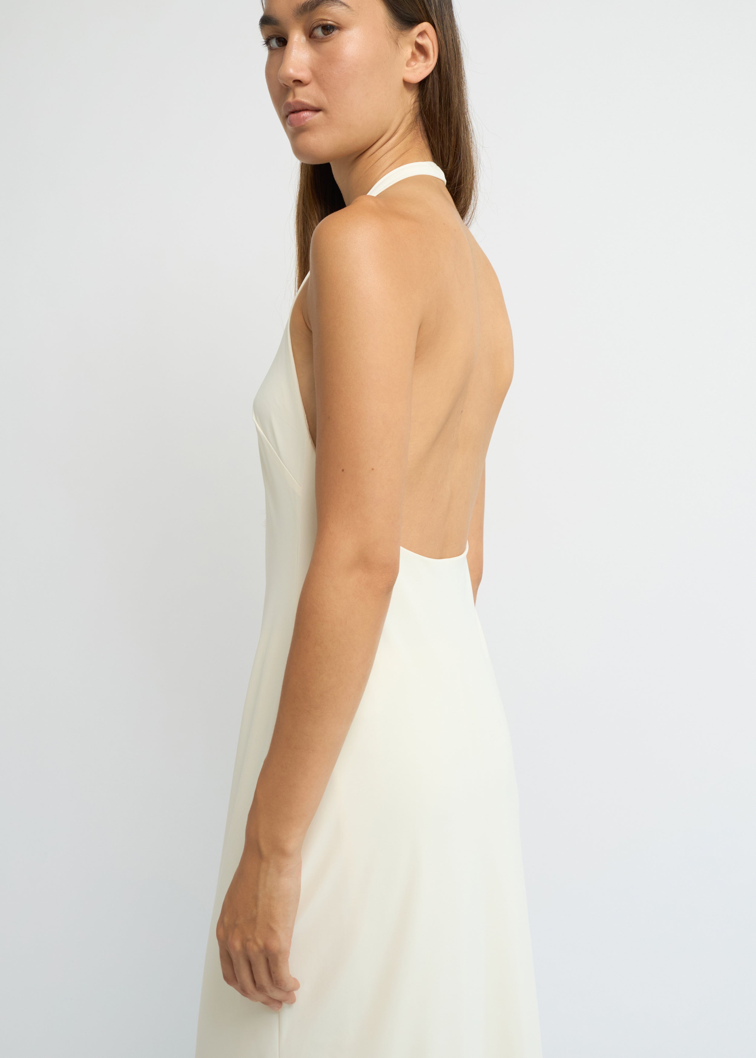 Halter dress, Cream