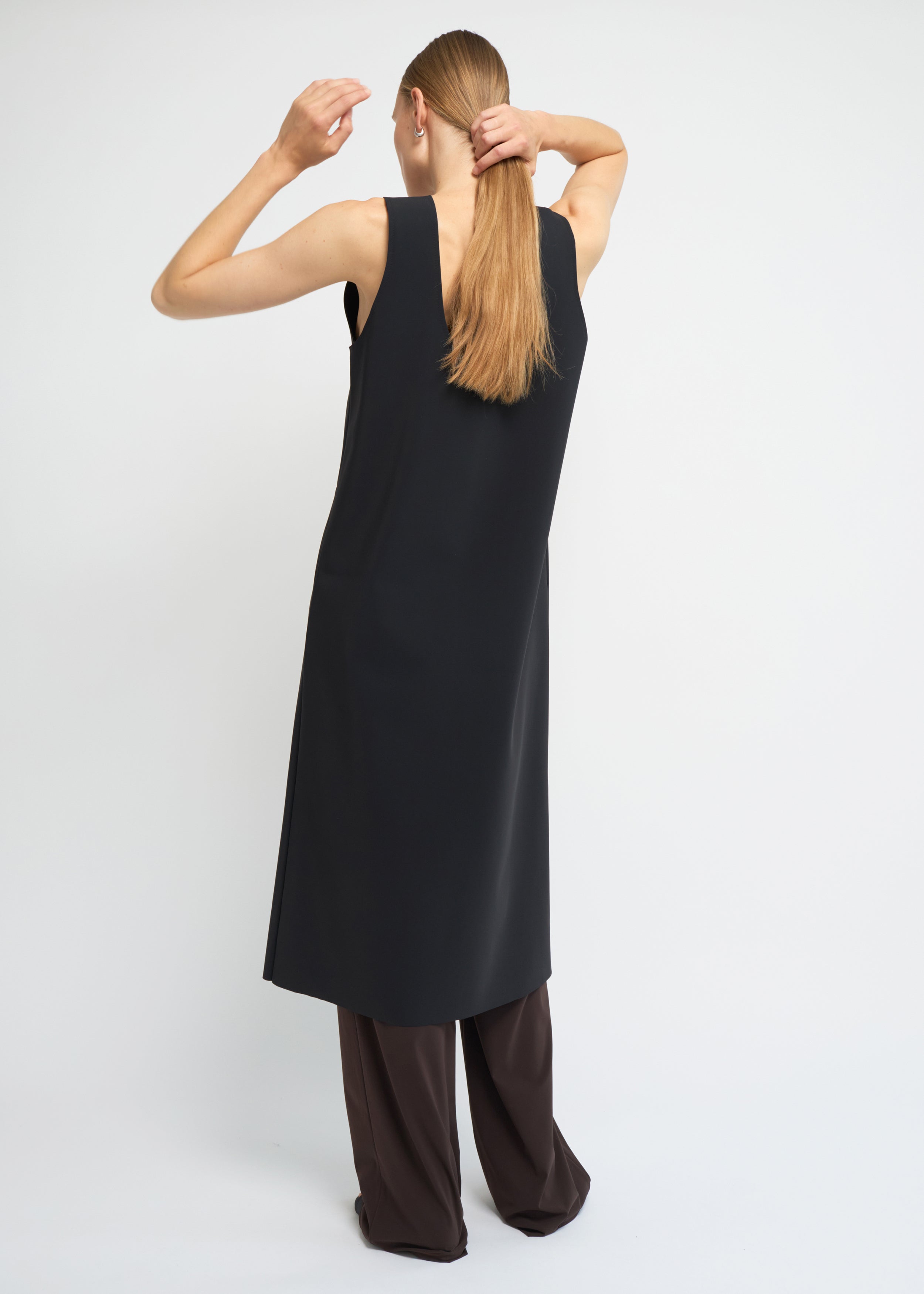 Structured midi dress, Black