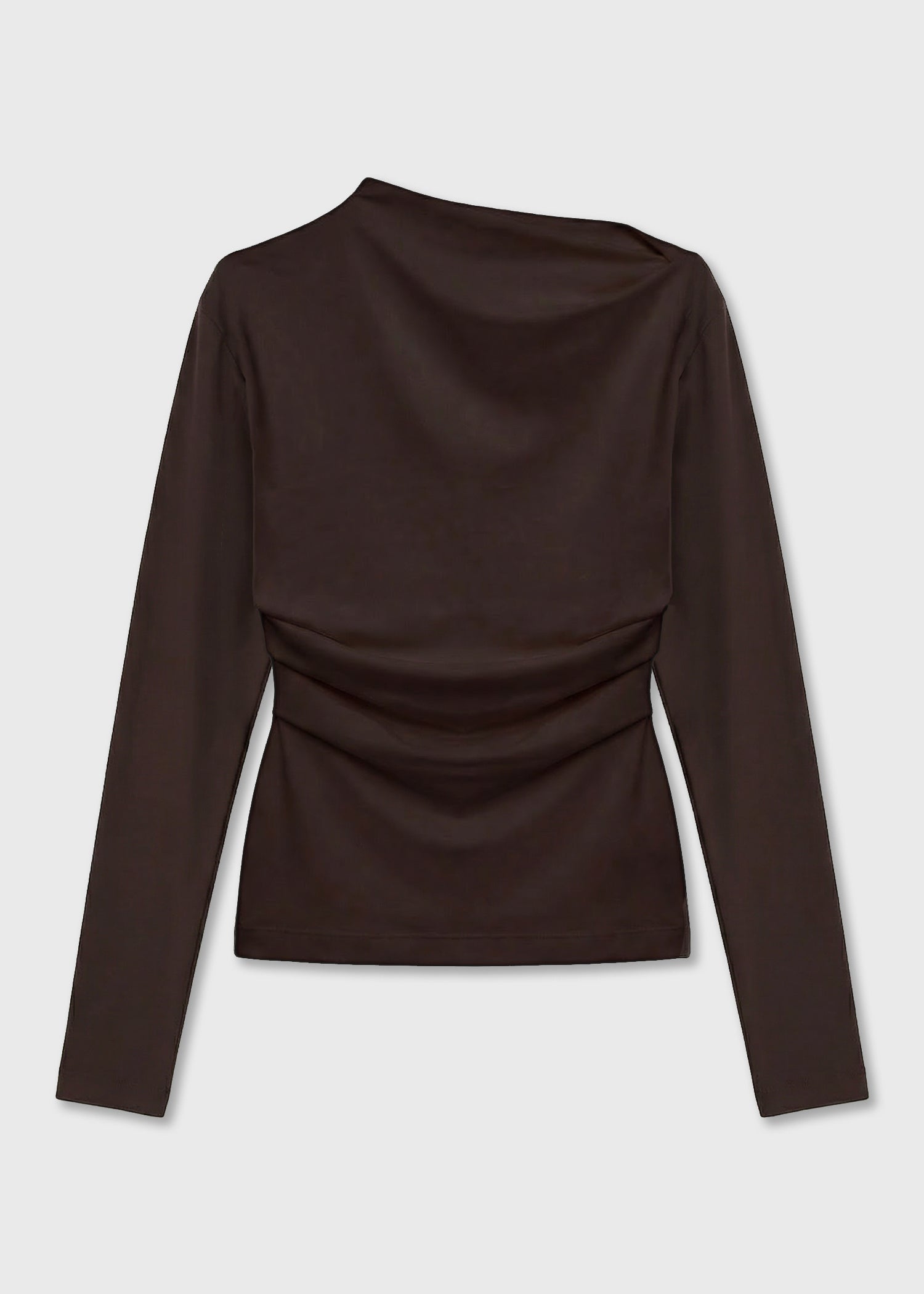 Asymmetric longsleeve top, Cocoa