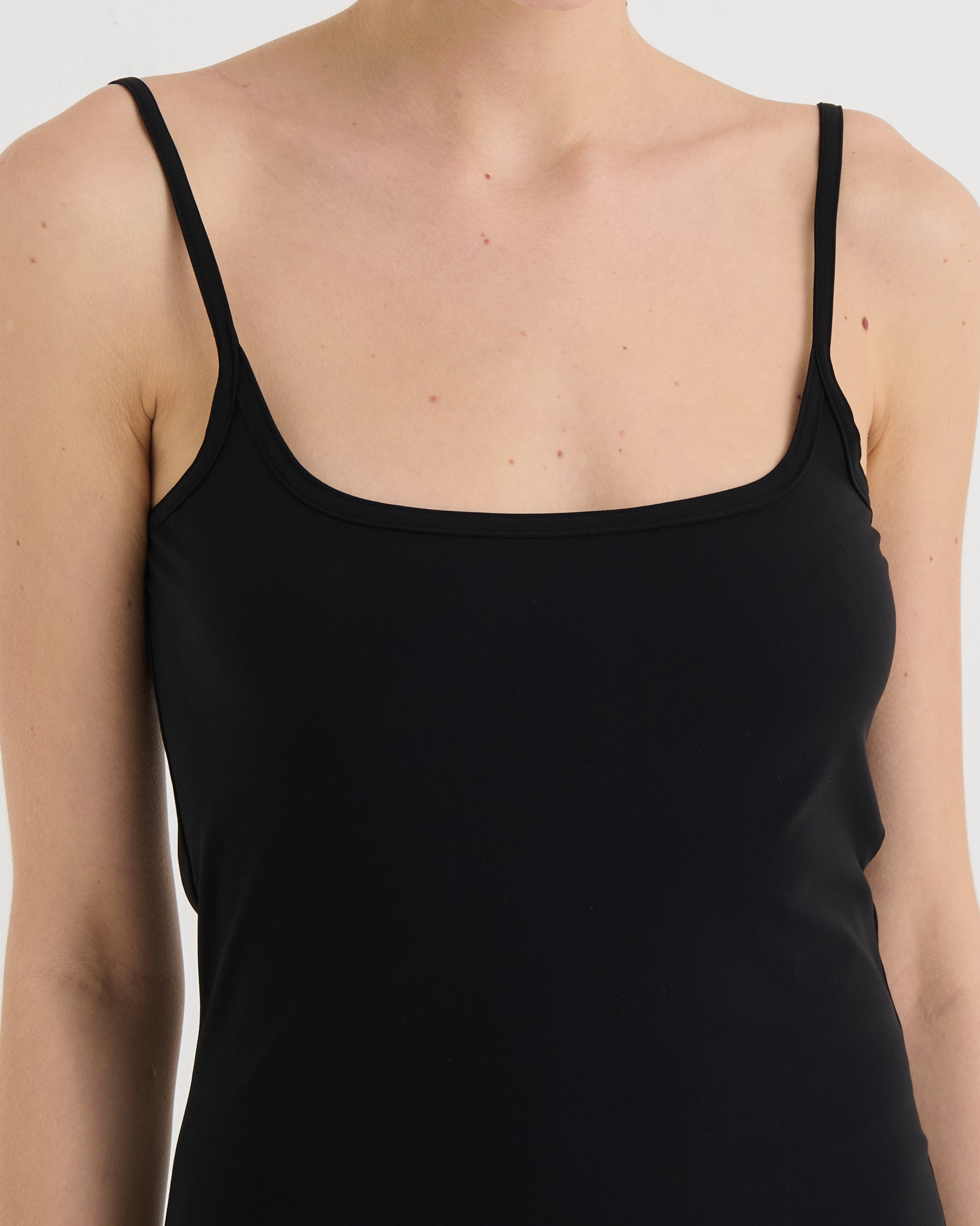 Spaghetti tank dress, Black