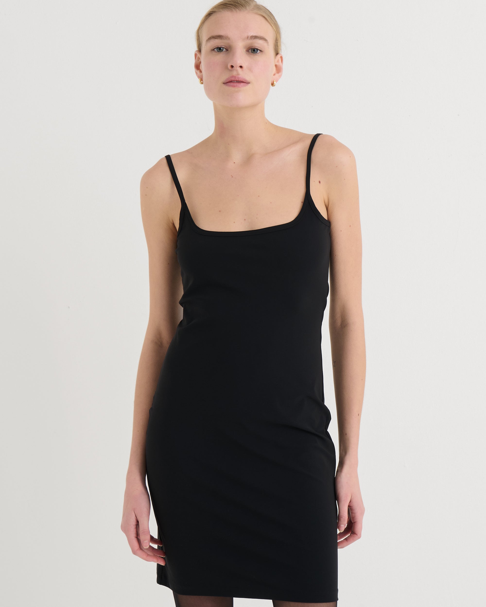 Spaghetti tank dress, Black