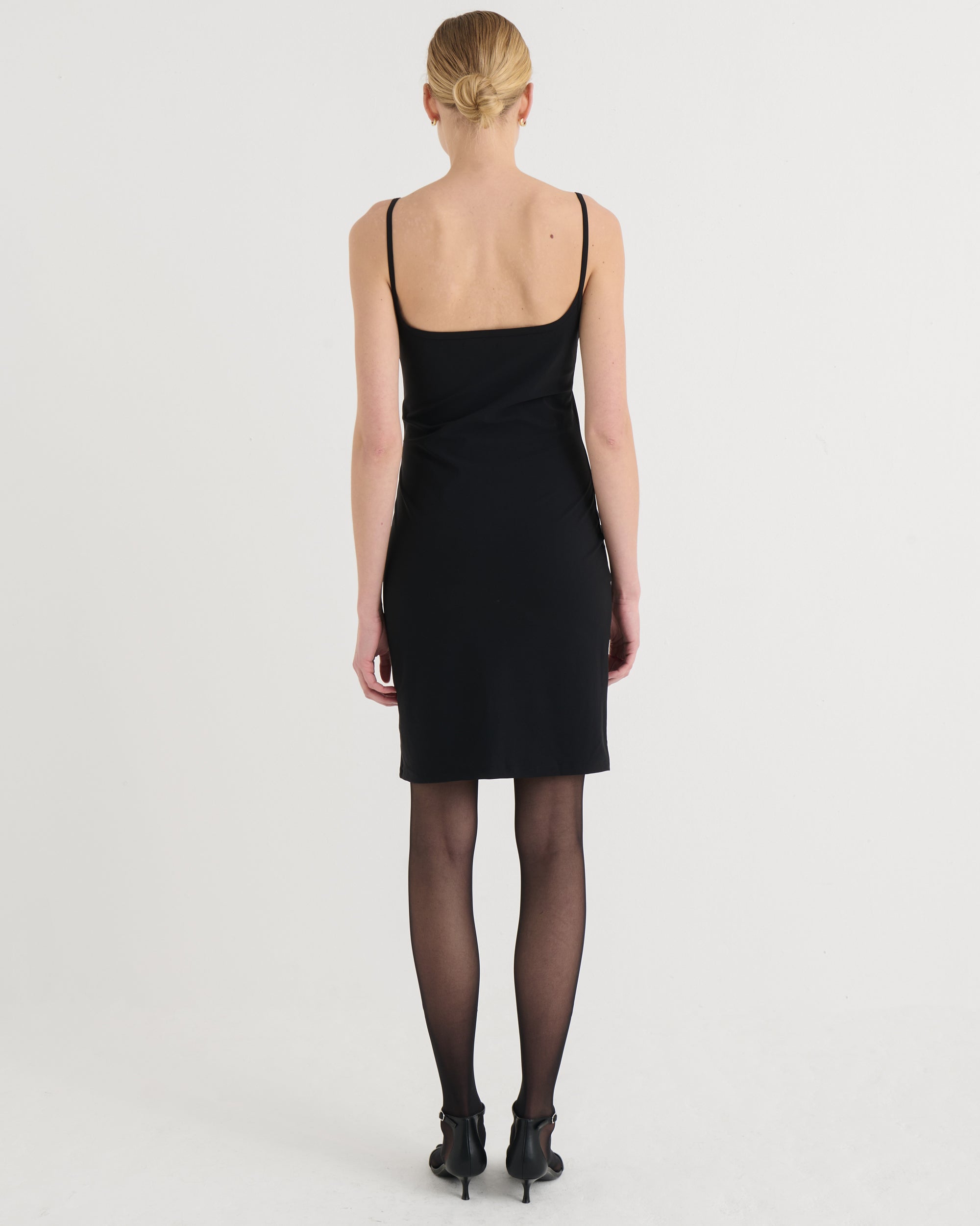 Spaghetti tank dress, Black