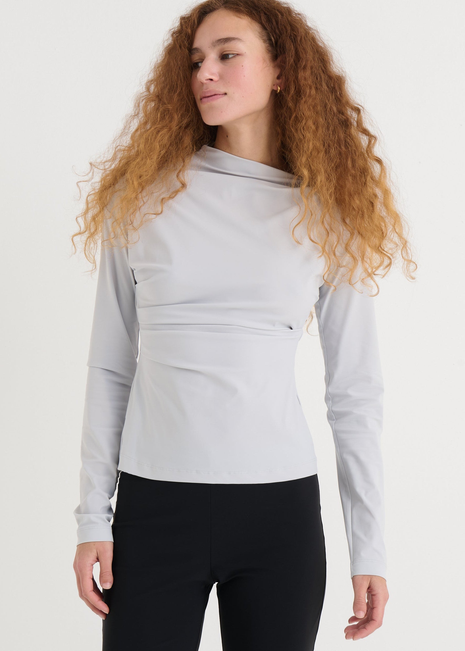 Asymmetric longsleeve top, Mist