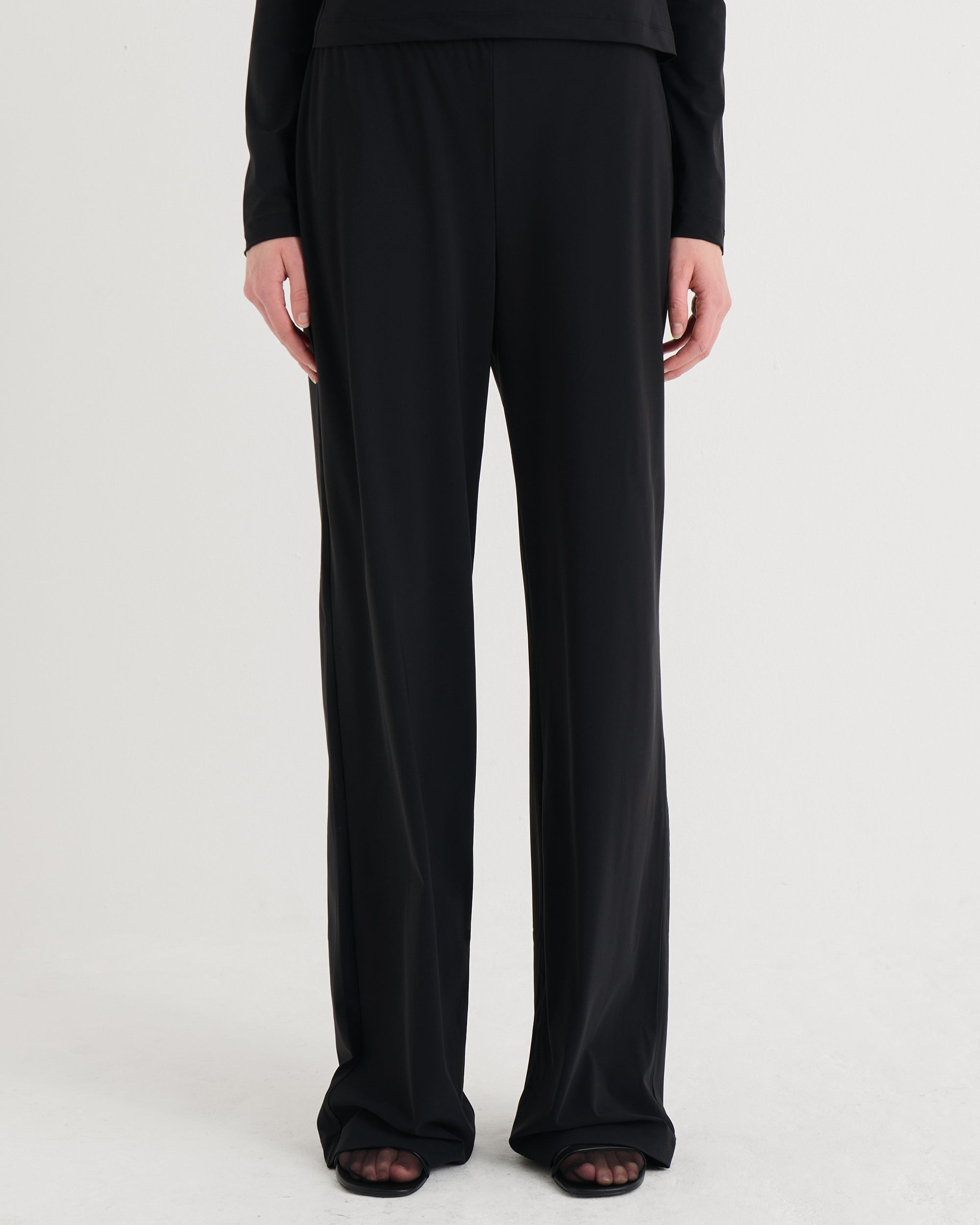 Wide fit pants, Black