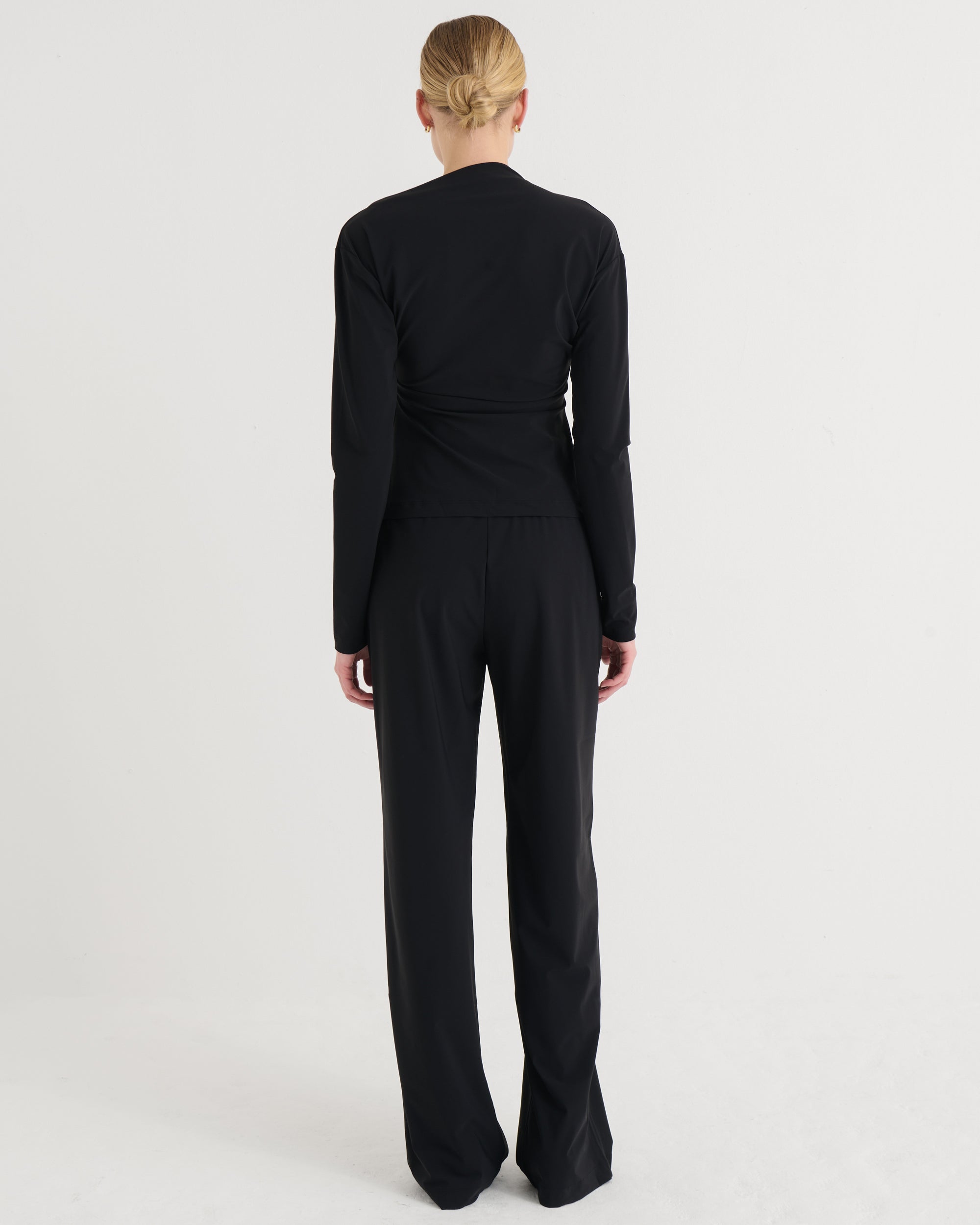 Wide fit pants, Black