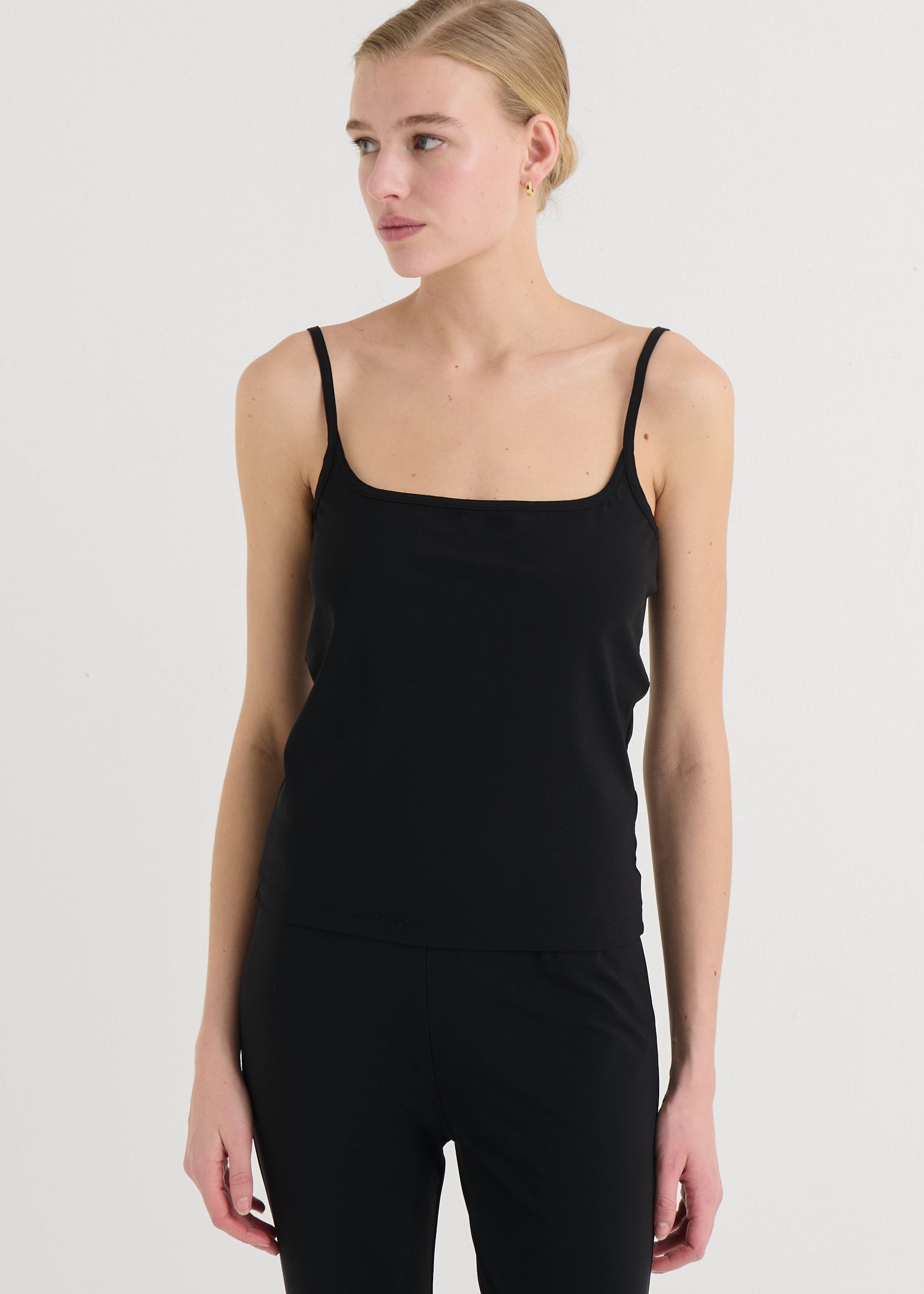Spaghetti tank top, Black