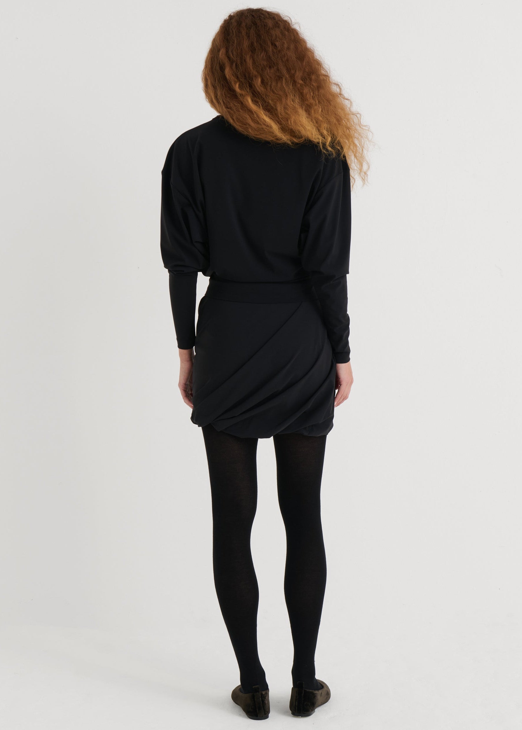 Twisted mini skirt, Black