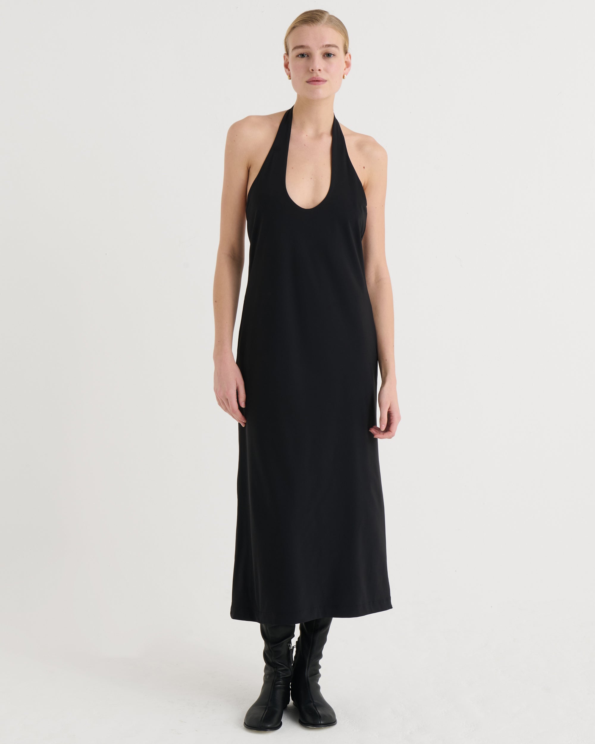 Halter dress, Black