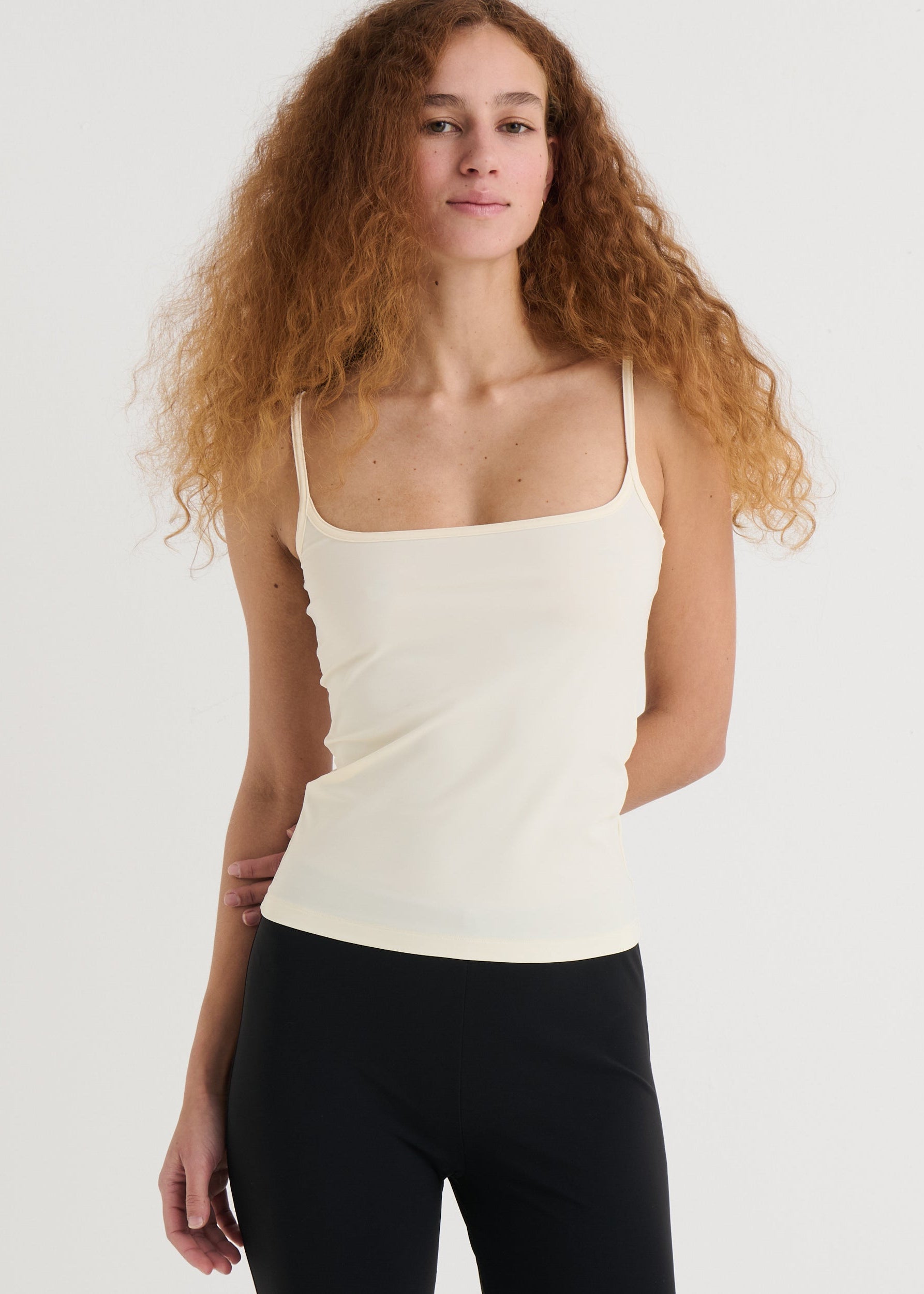 Spaghetti tank top, Cream