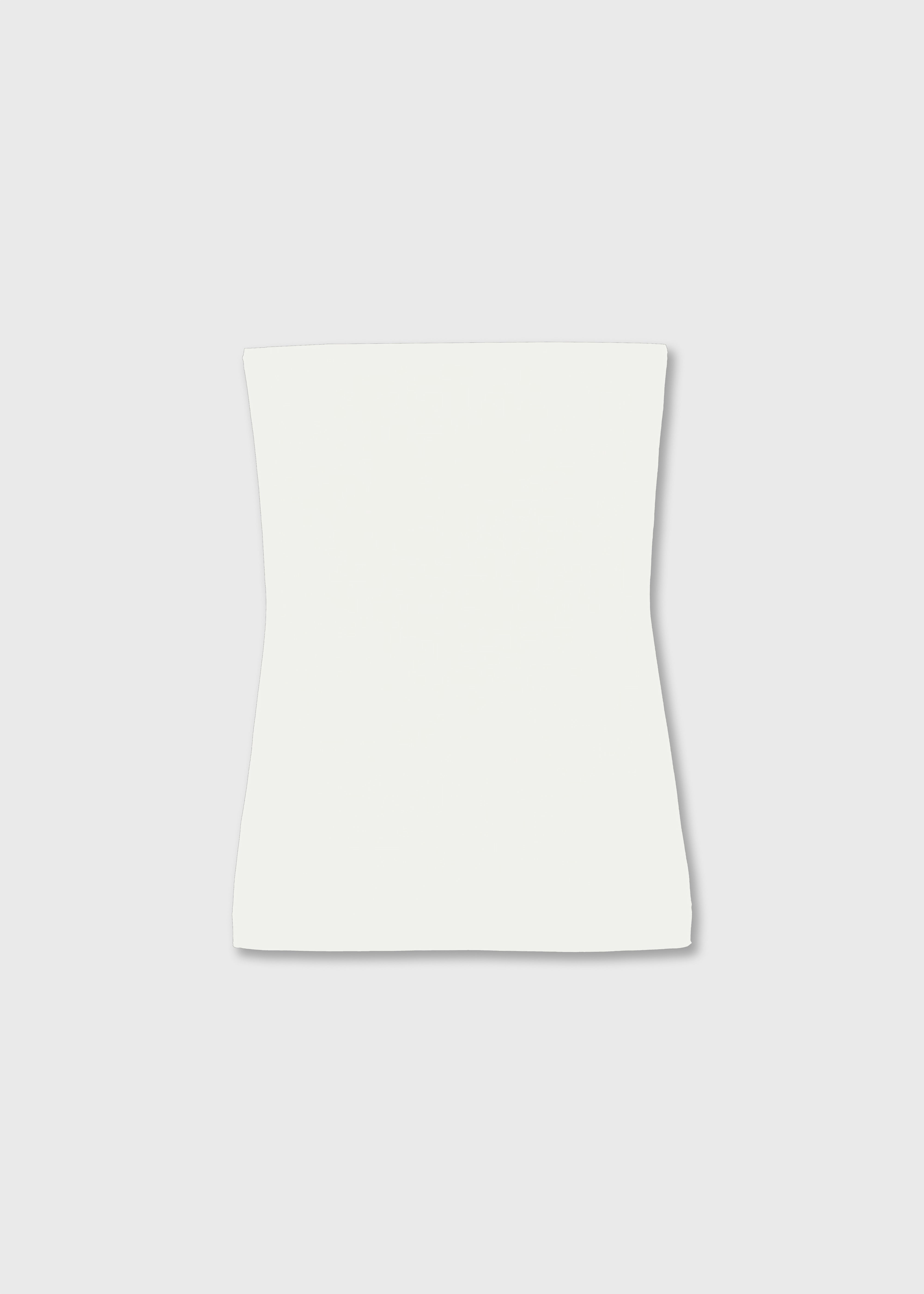 Strapless bandeau top, Cream