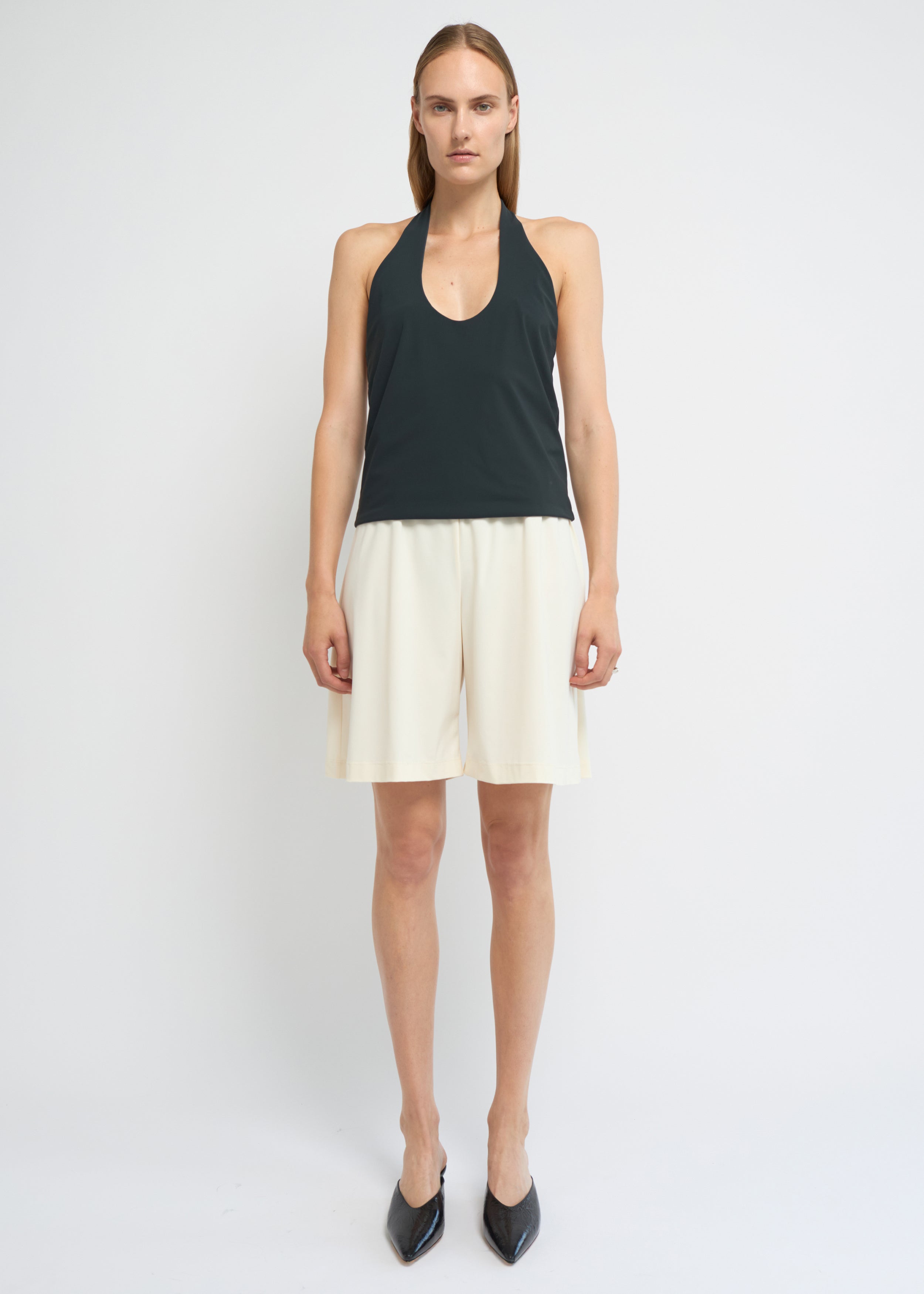 Wide fit shorts, Cream