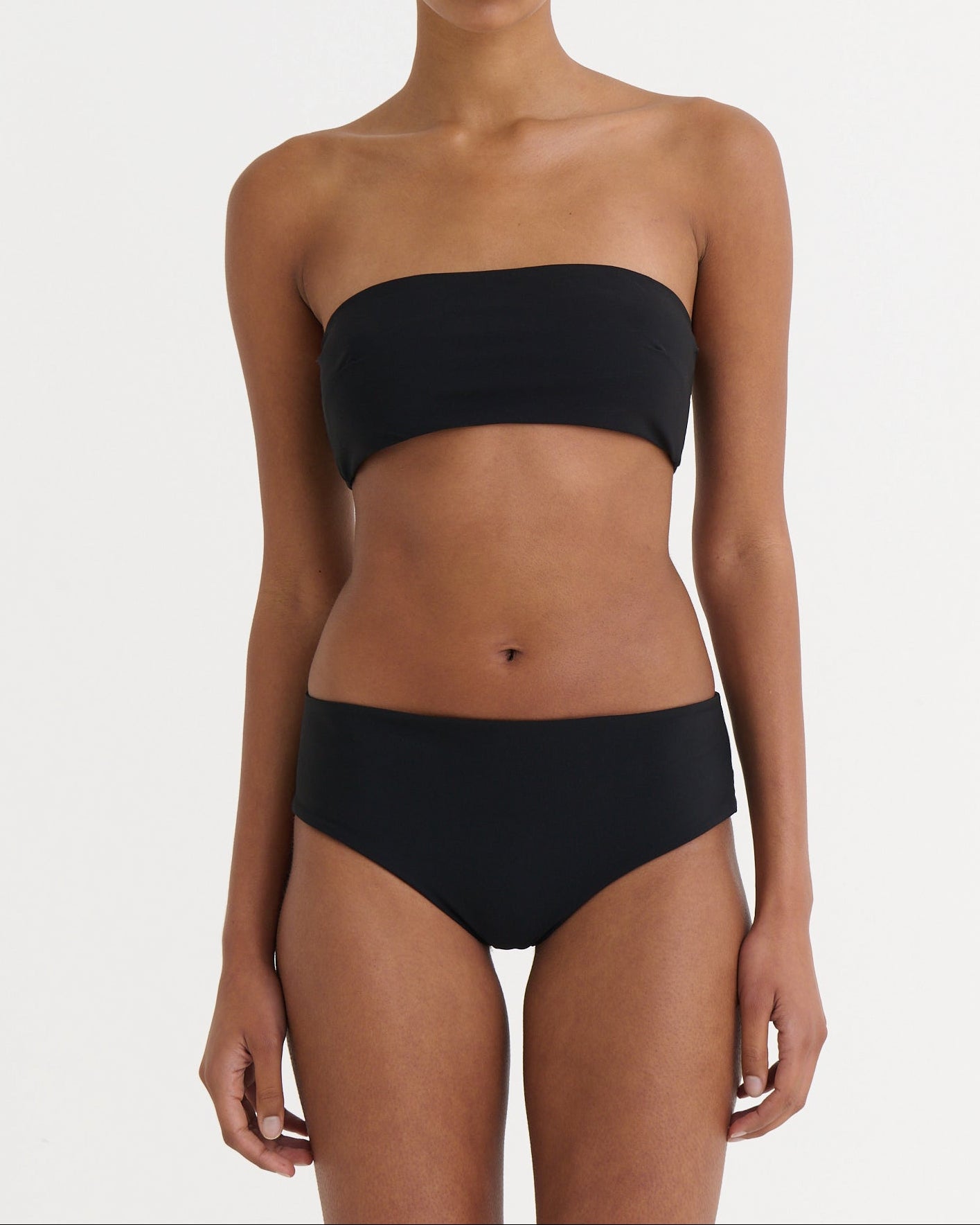 Cropped bandeau top, Black
