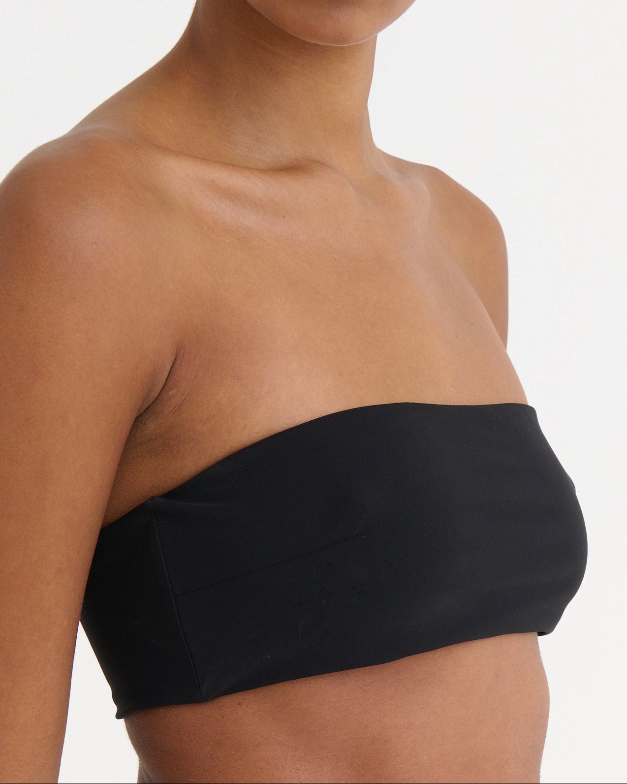 Cropped bandeau top, Black