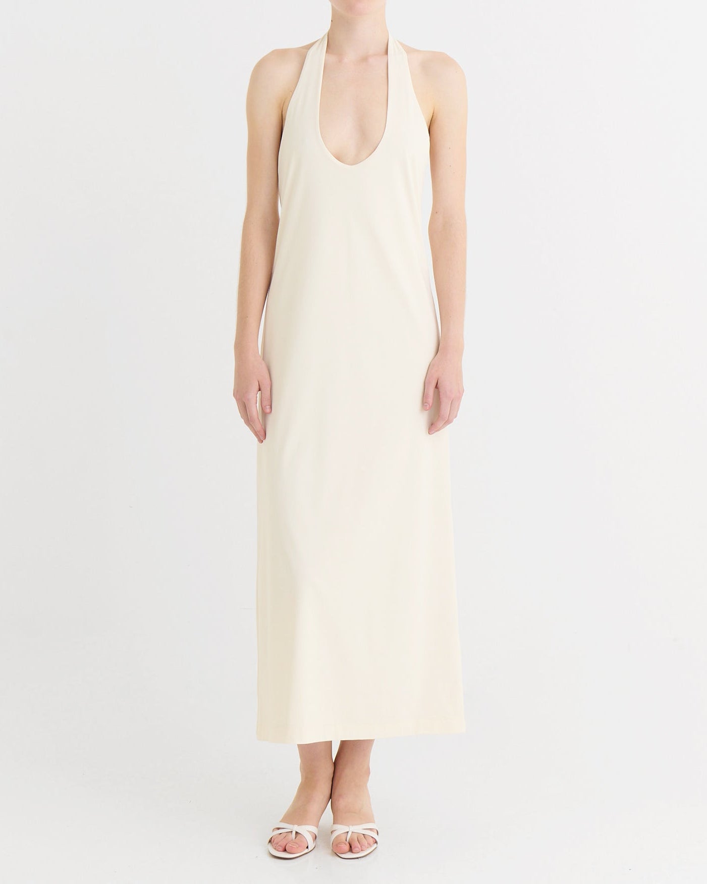 Halter dress, Cream