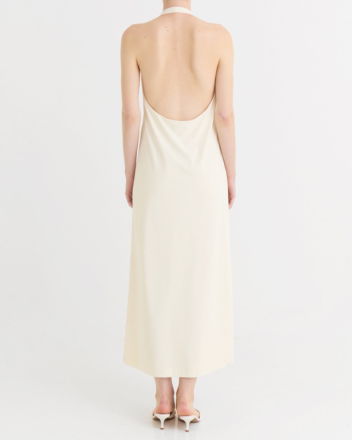 Halter dress, Cream