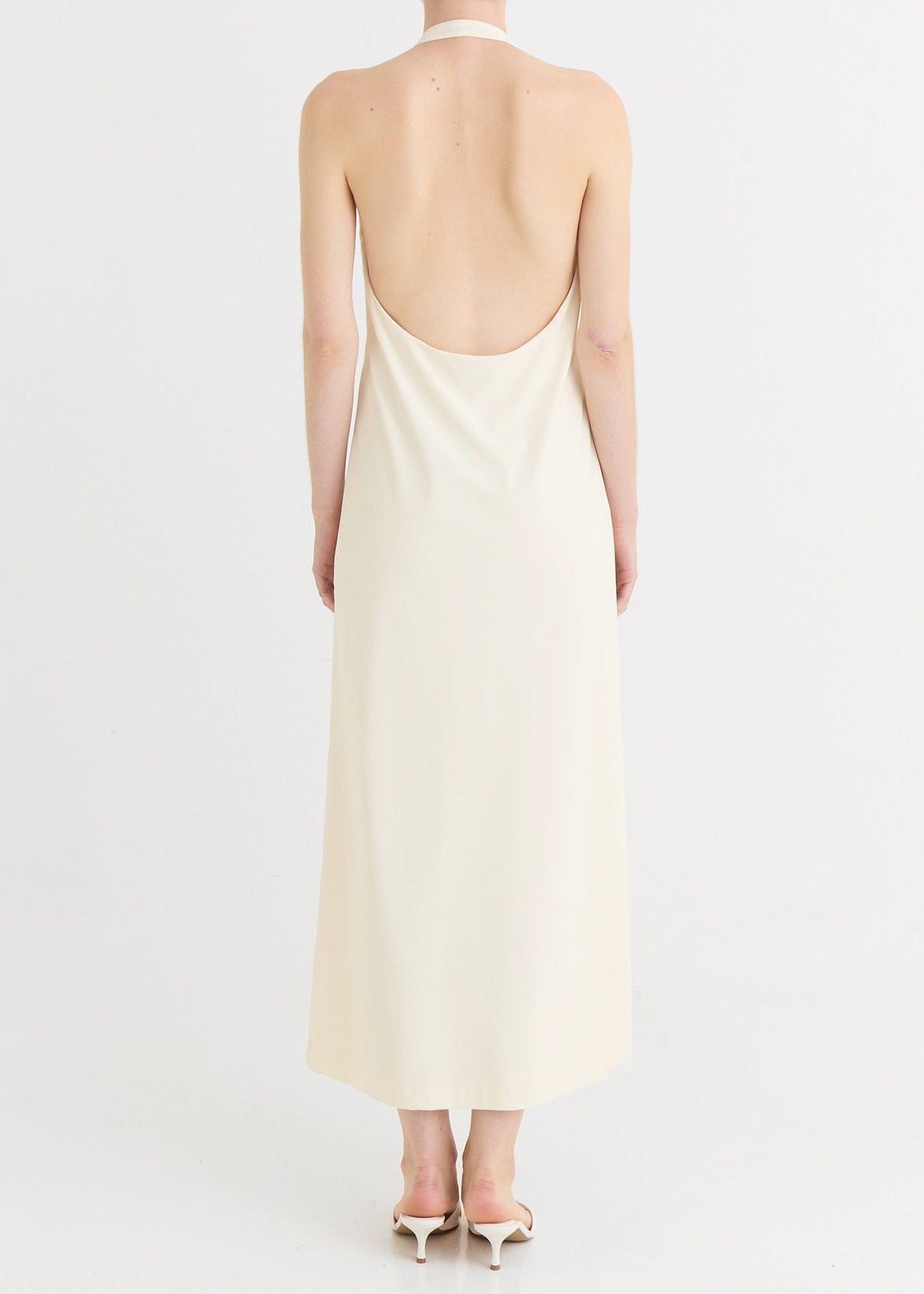 Halter dress, Cream