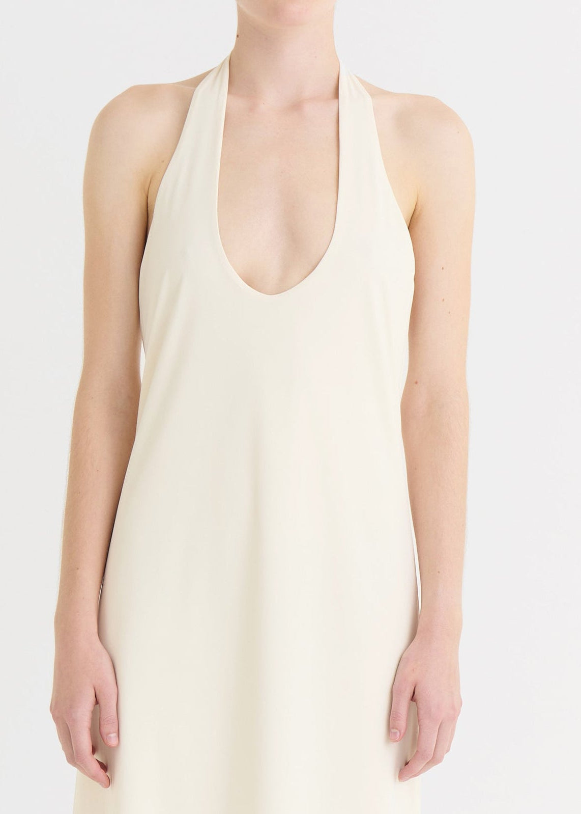 Halter dress, Cream