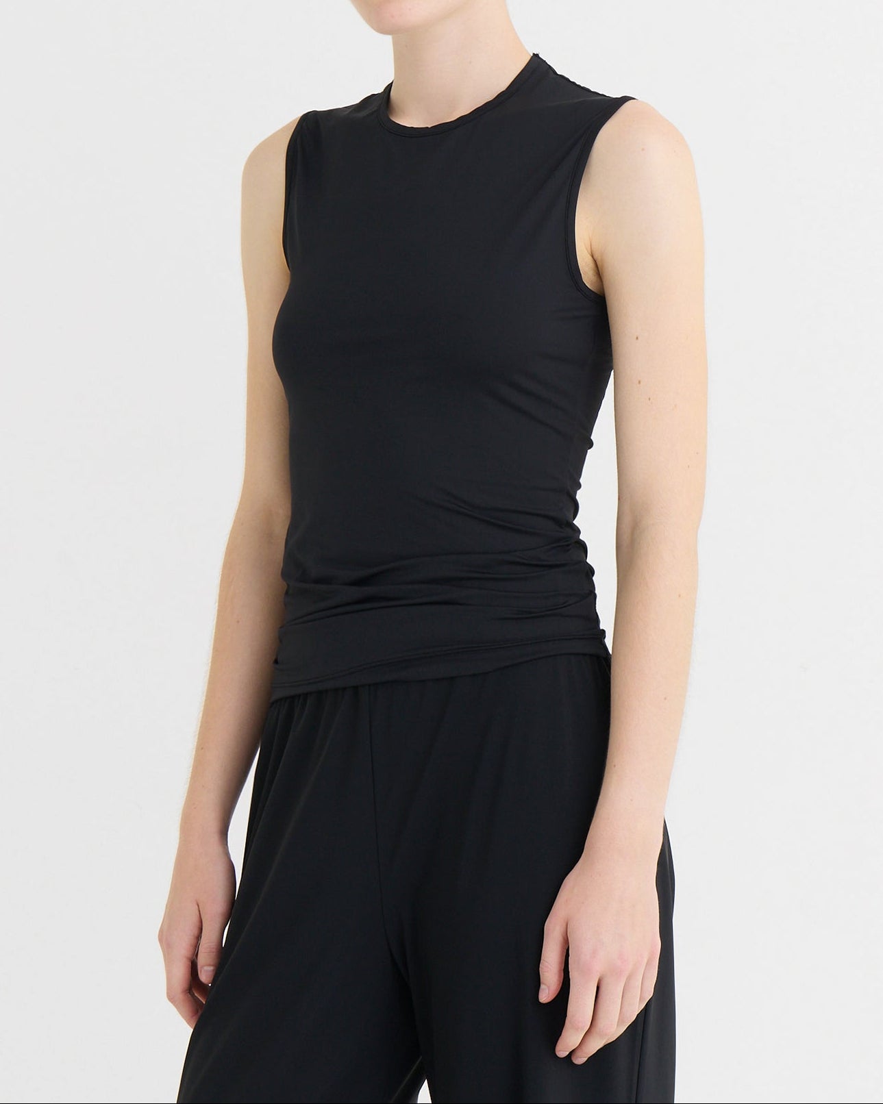 Second skin sleeveless top, Black
