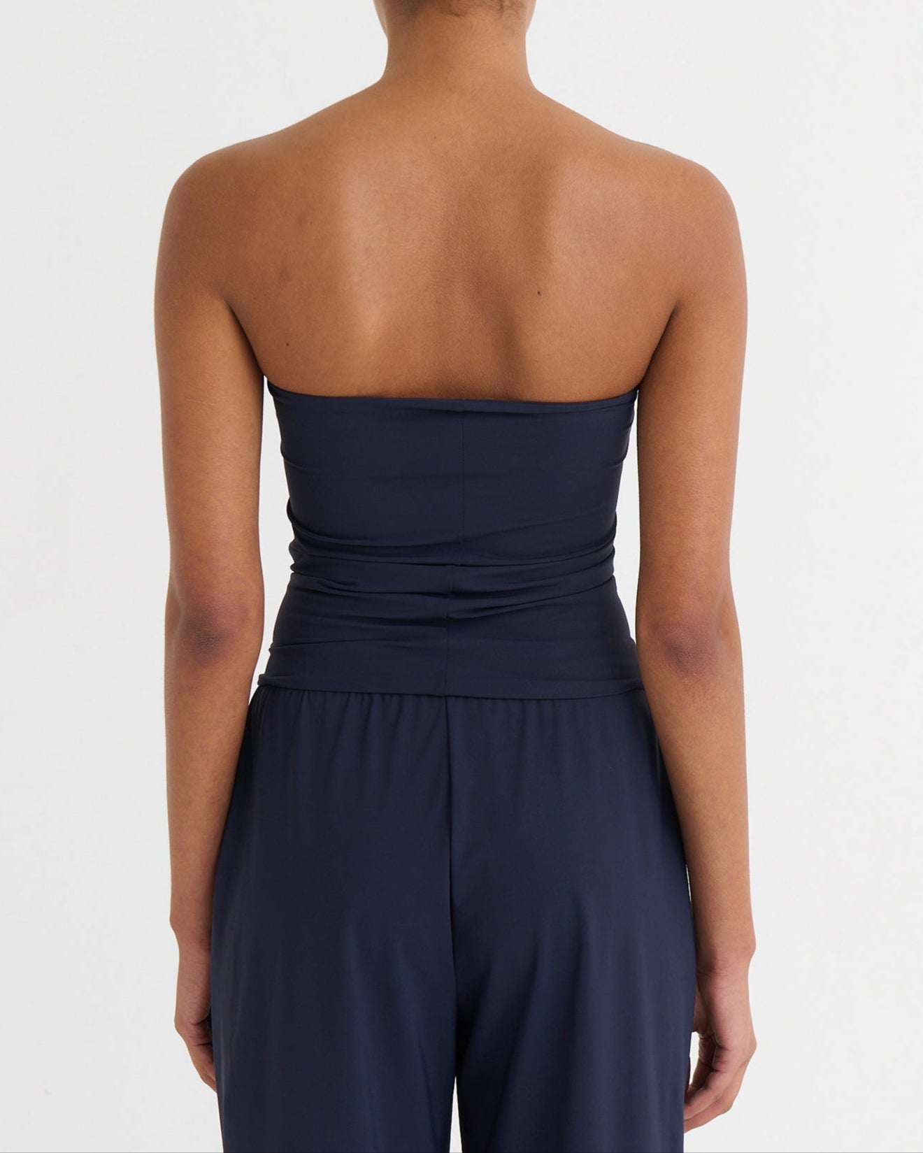 Strapless bandeau top, Navy