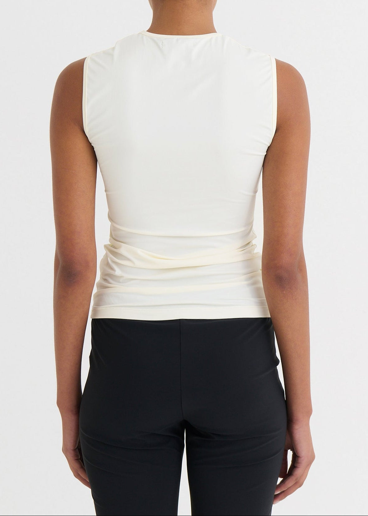 Second skin sleeveless top, Cream