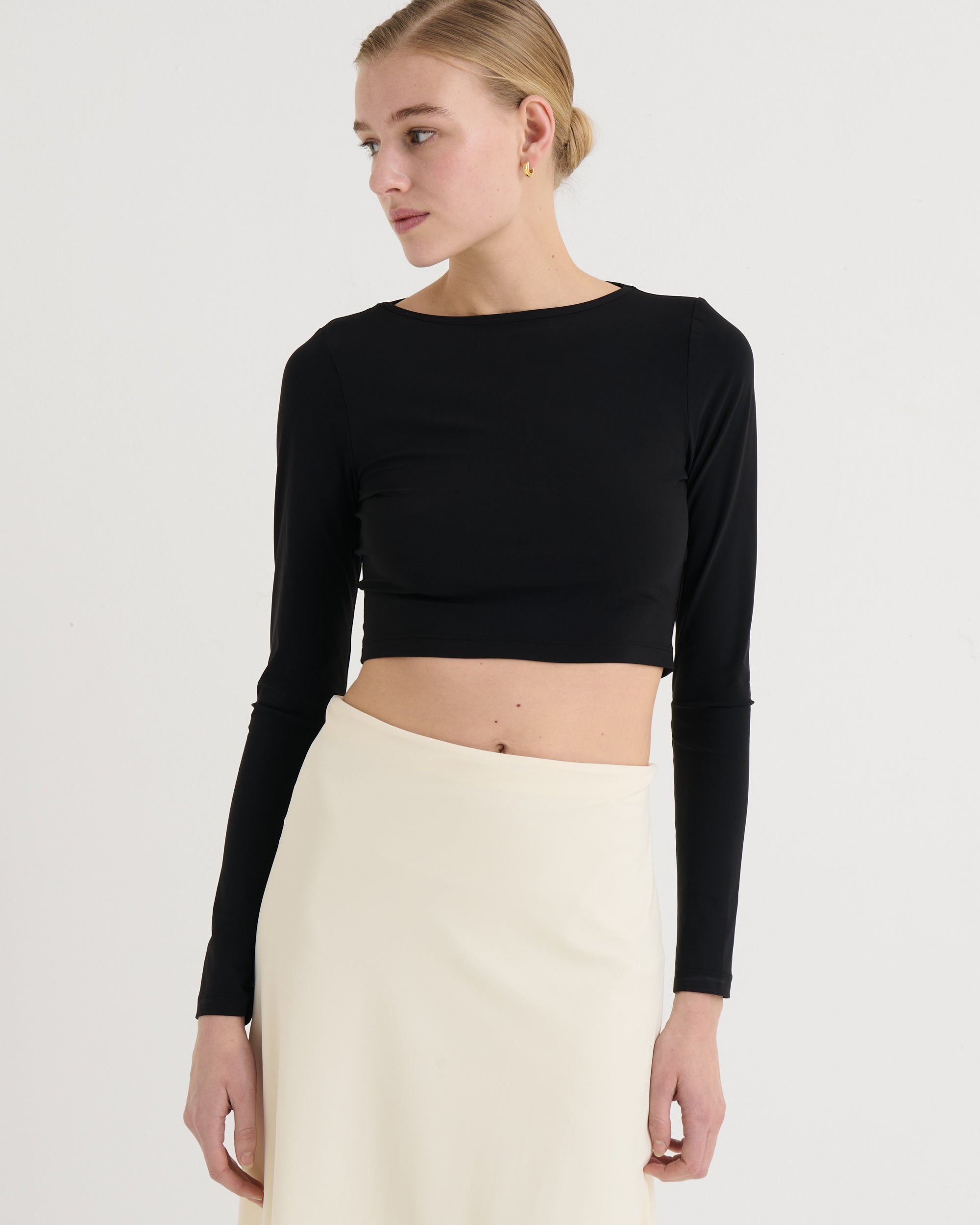Twisted midi skirt, Teal
