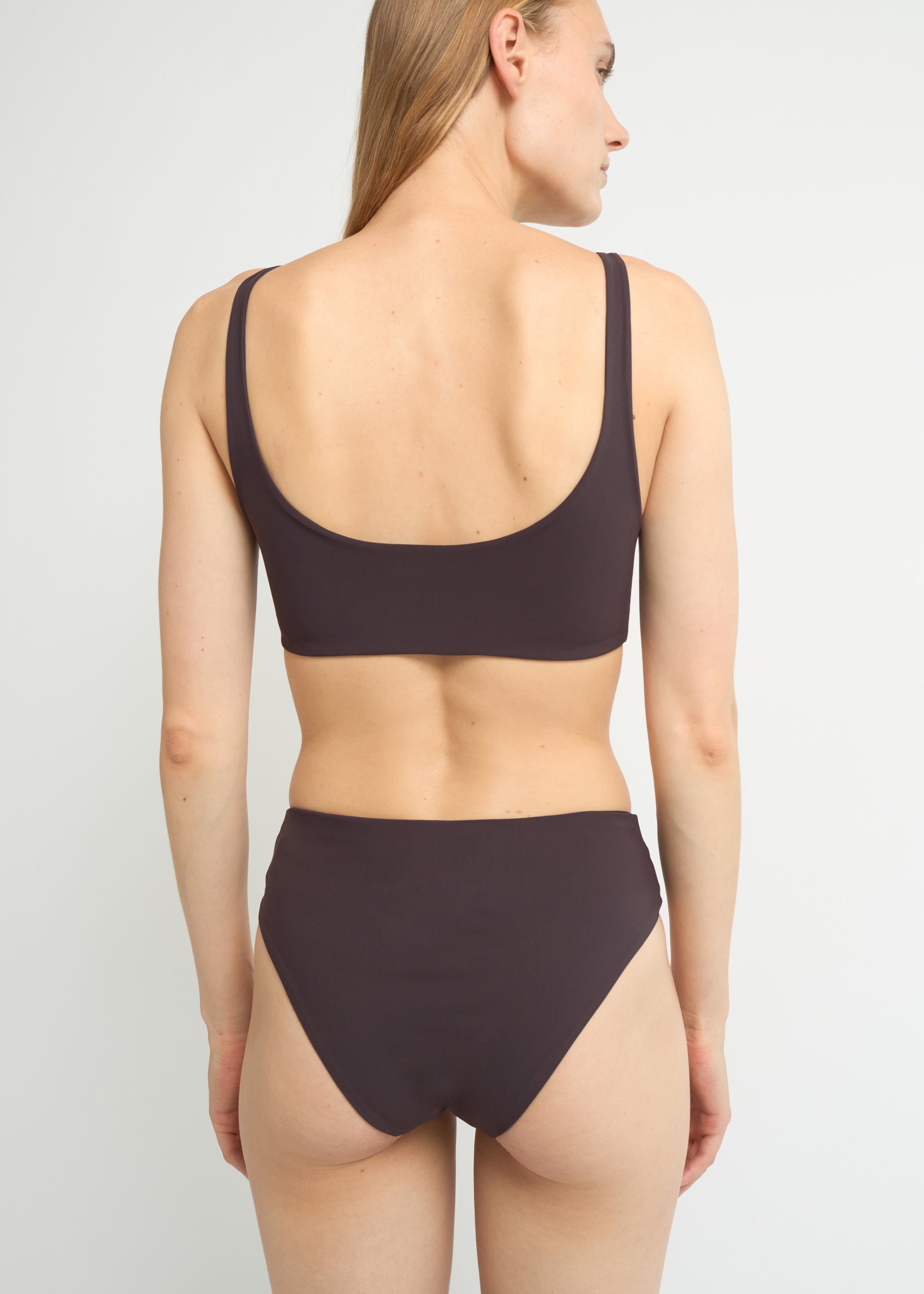 Scoop neck swim top, Fig