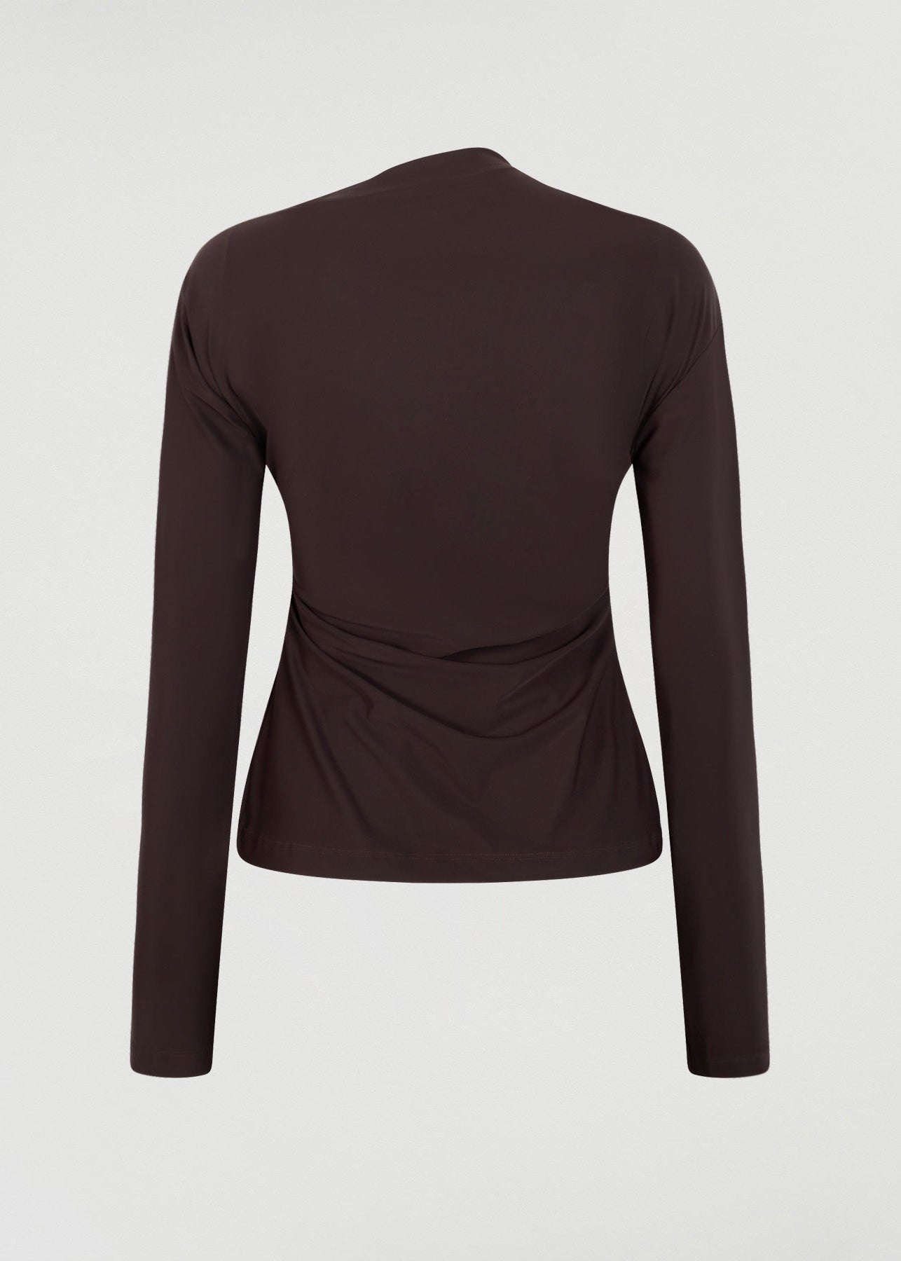 Asymmetric longsleeve top, Cocoa