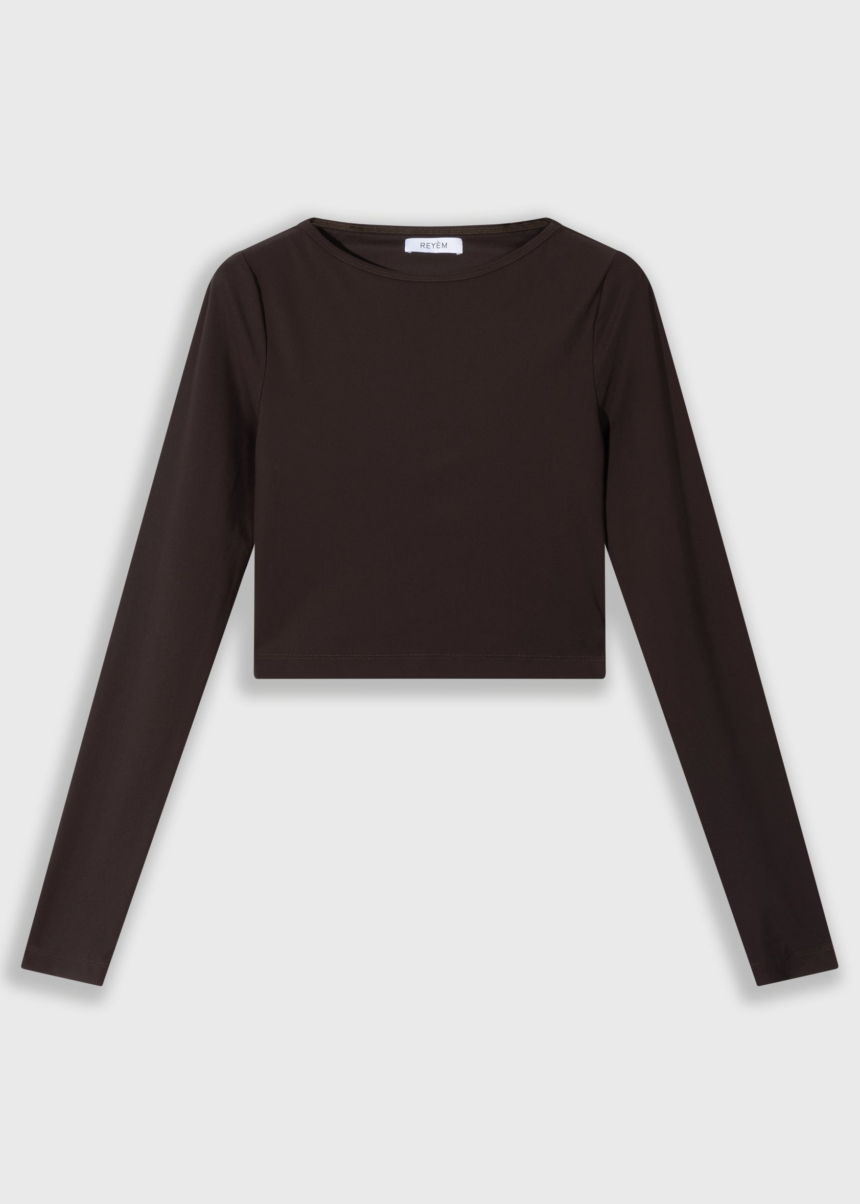 Cropped longsleeve top, Cocoa