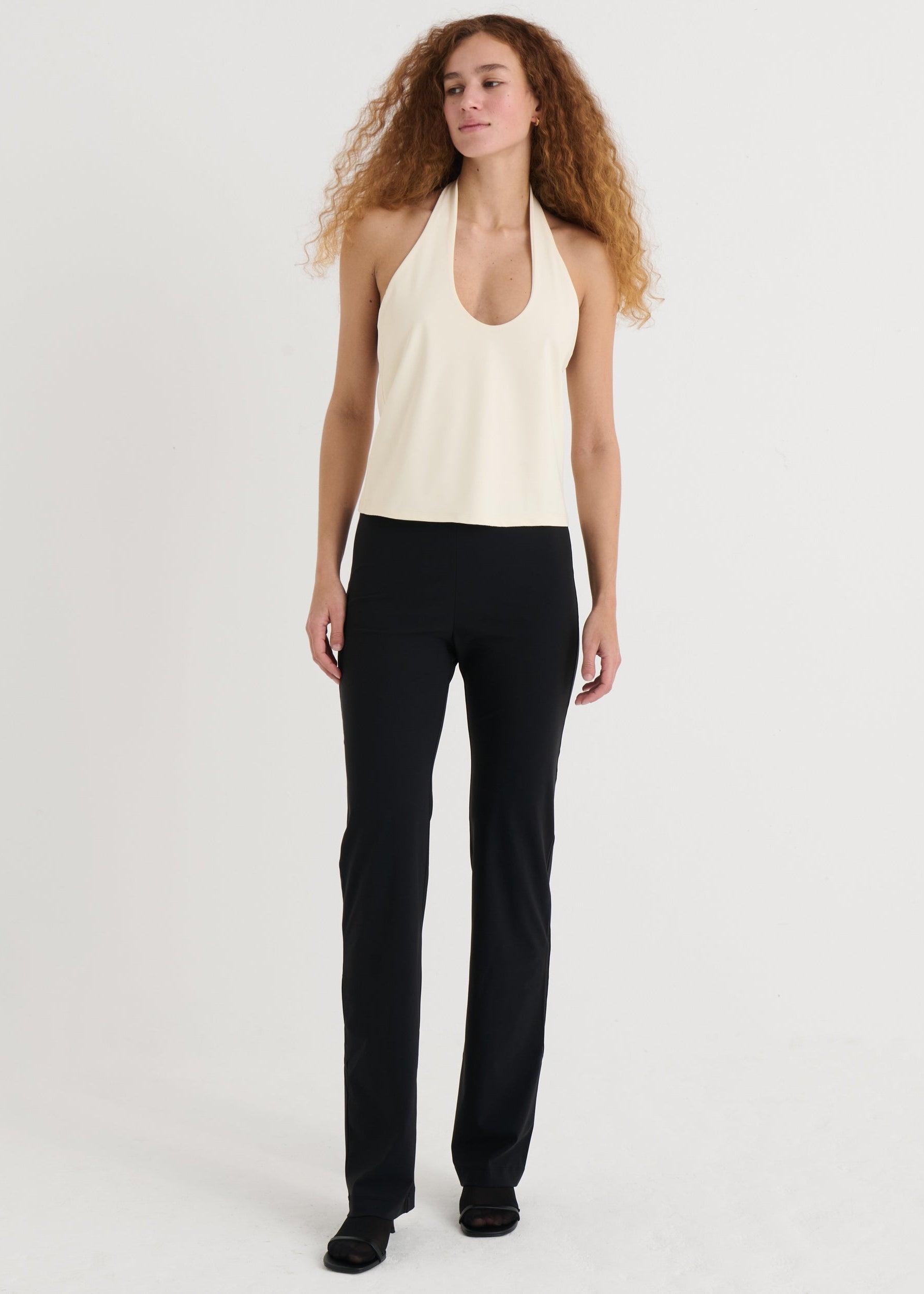 Straight fit pants, Black