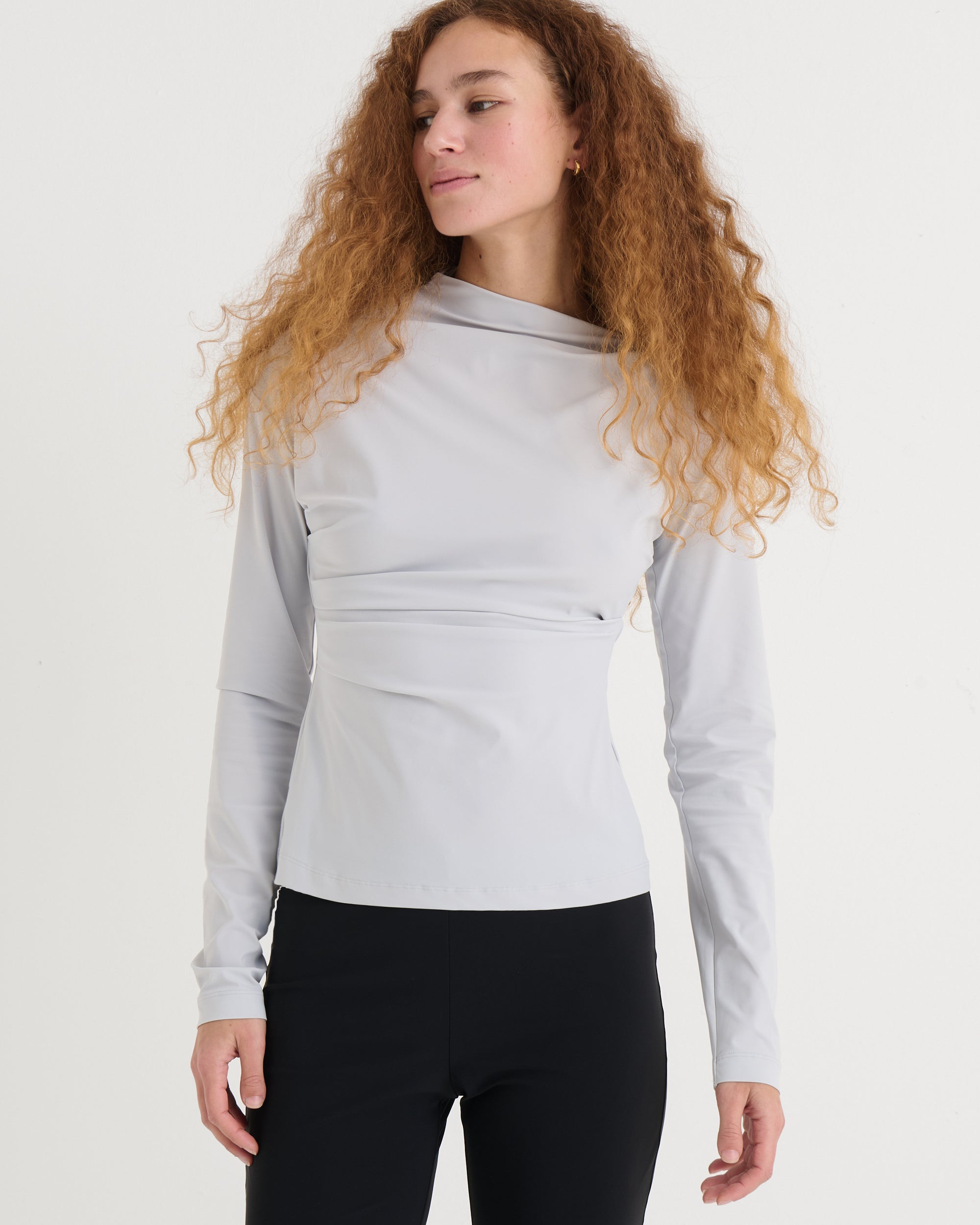 Asymmetric longsleeve top, Mist