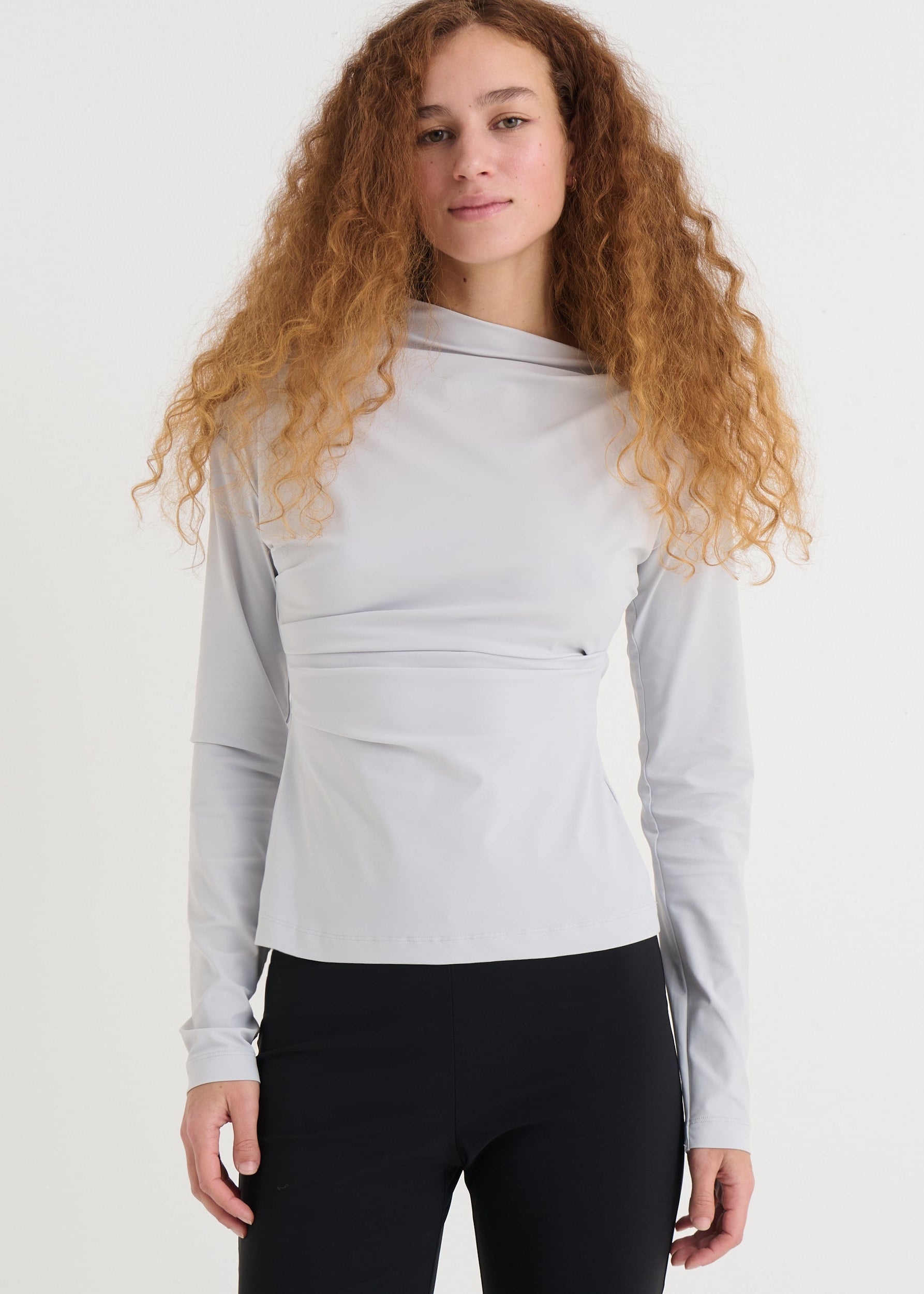 Asymmetric longsleeve top, Mist