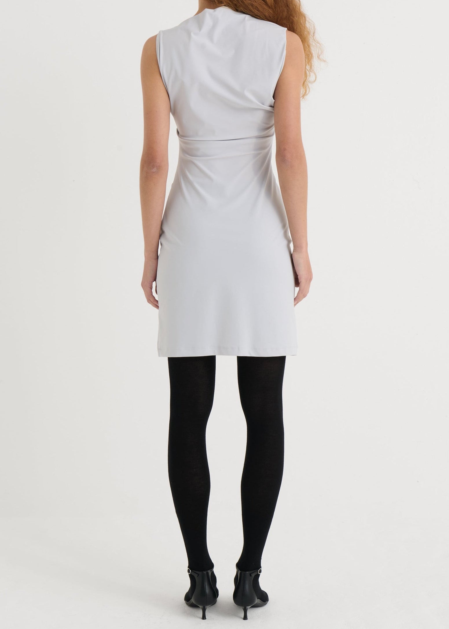 Asymmetric mini dress, Mist