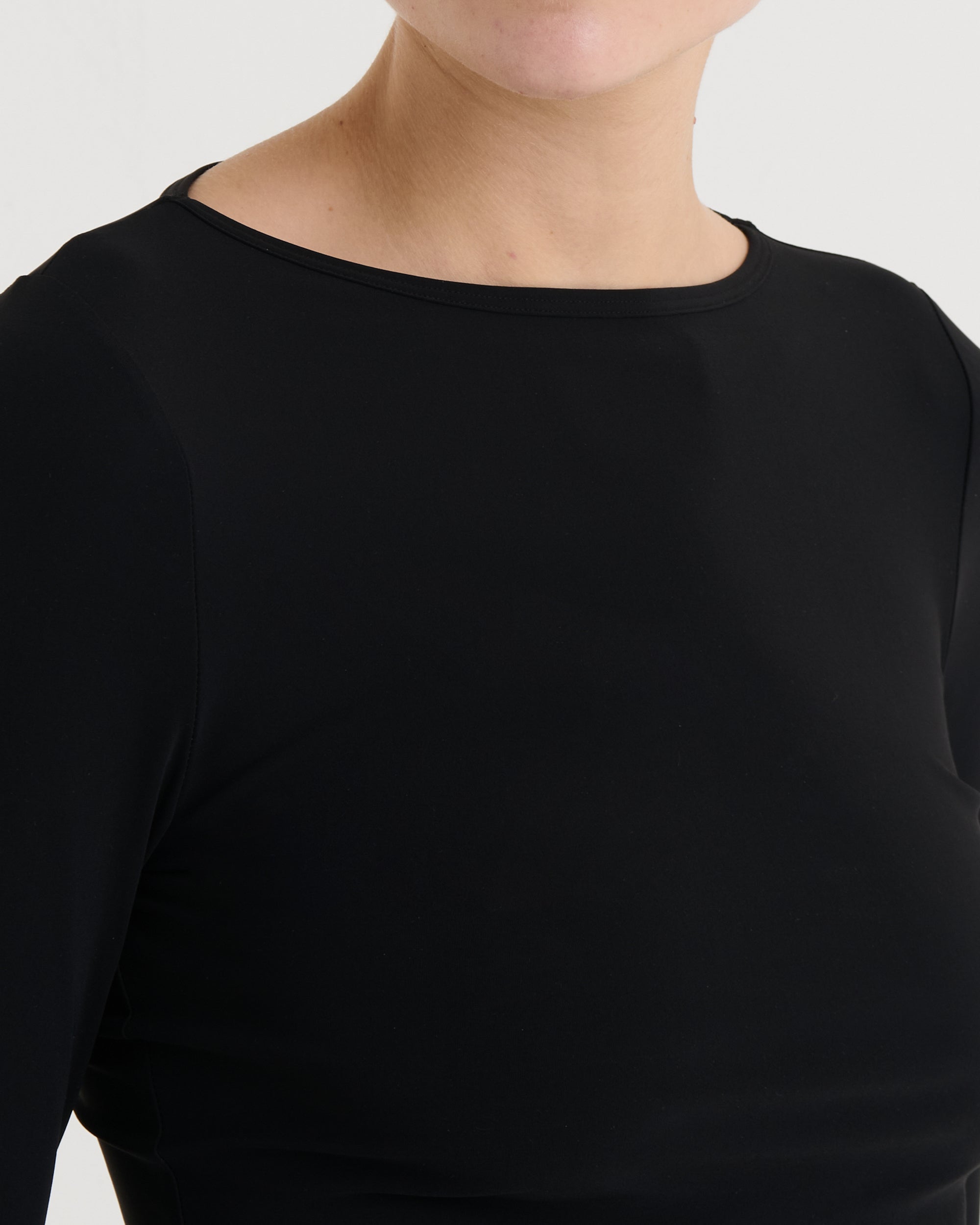 Cropped longsleeve top, Black