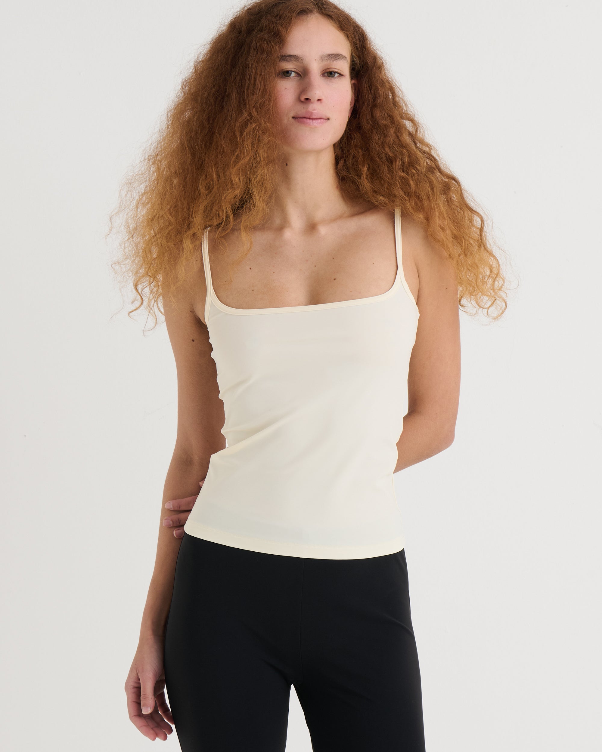 Spaghetti tank top, Cream