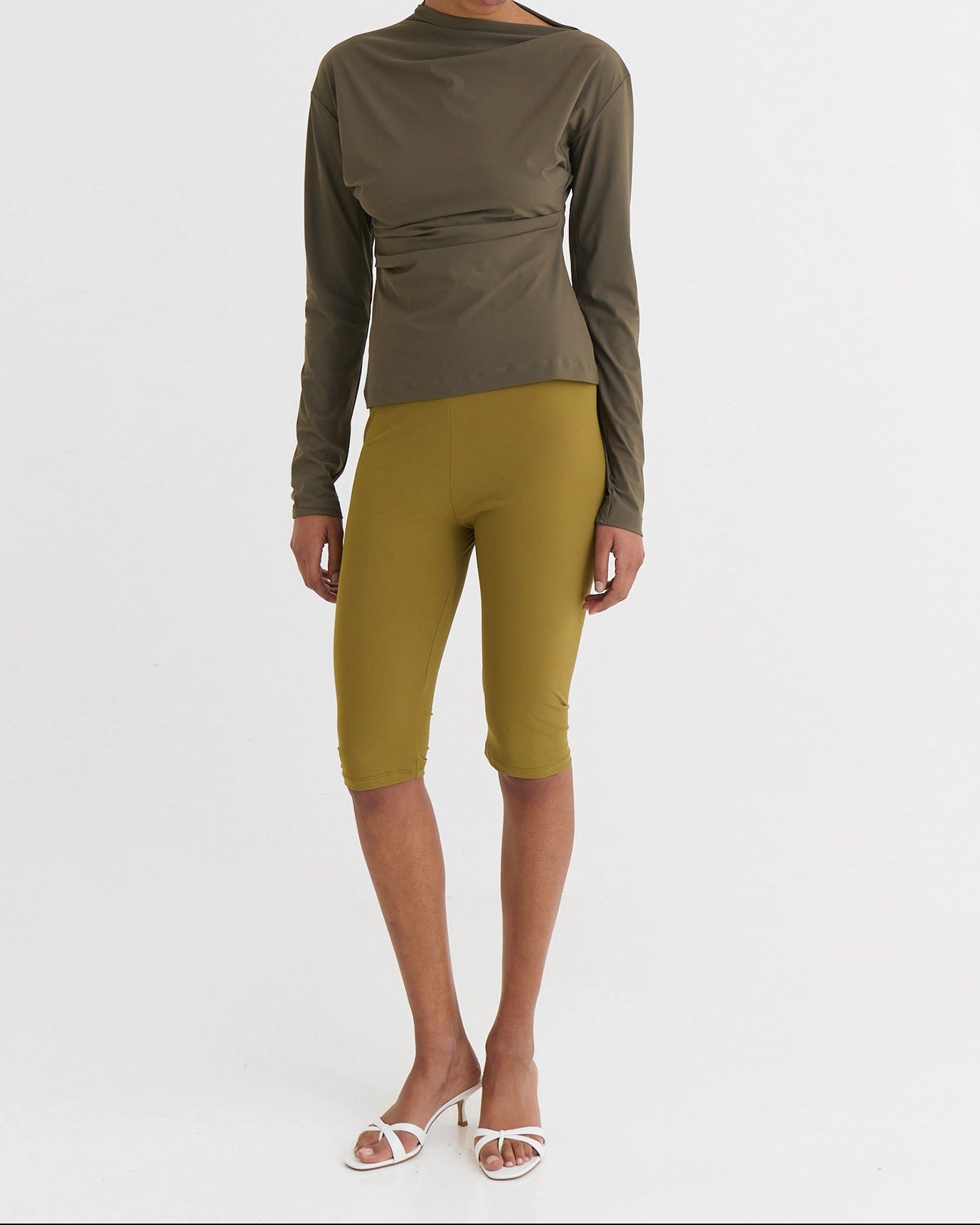 Capri leggings, Olive