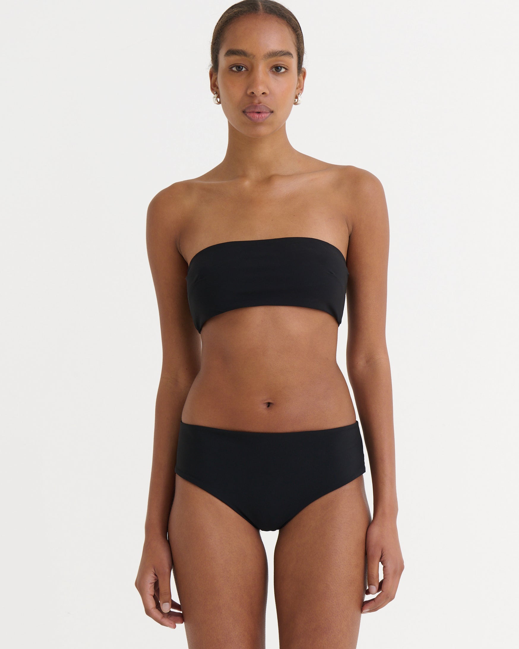 Cropped bandeau top, Black