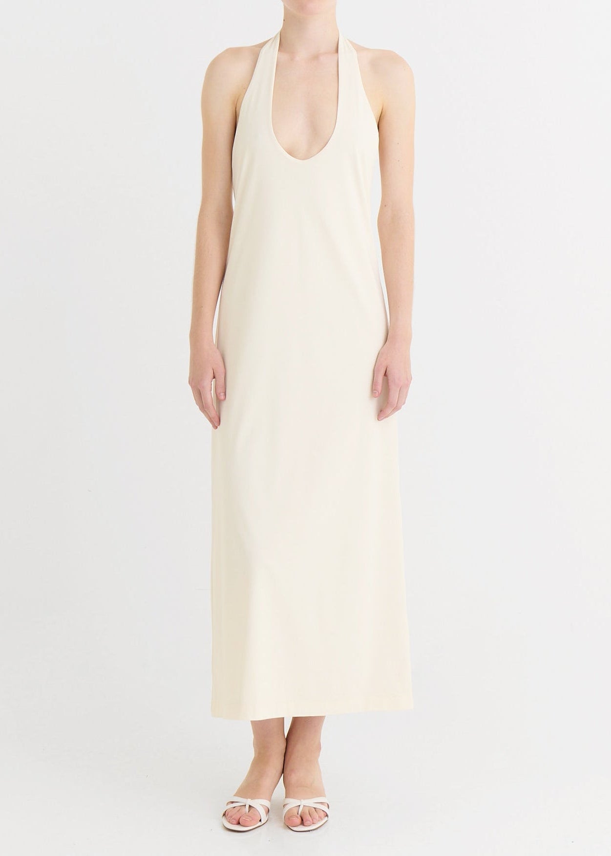 Halter dress, Cream