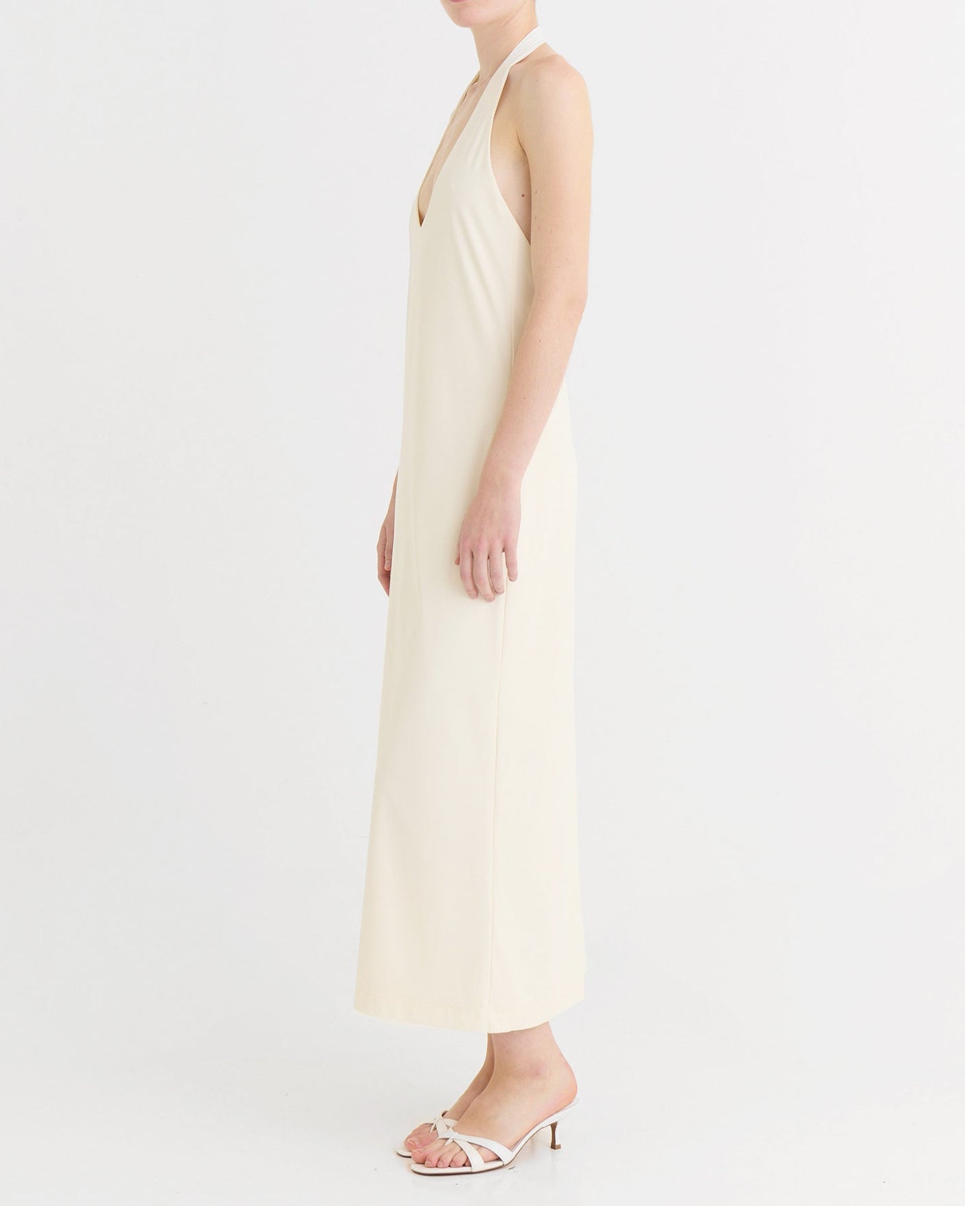 Halter dress, Cream