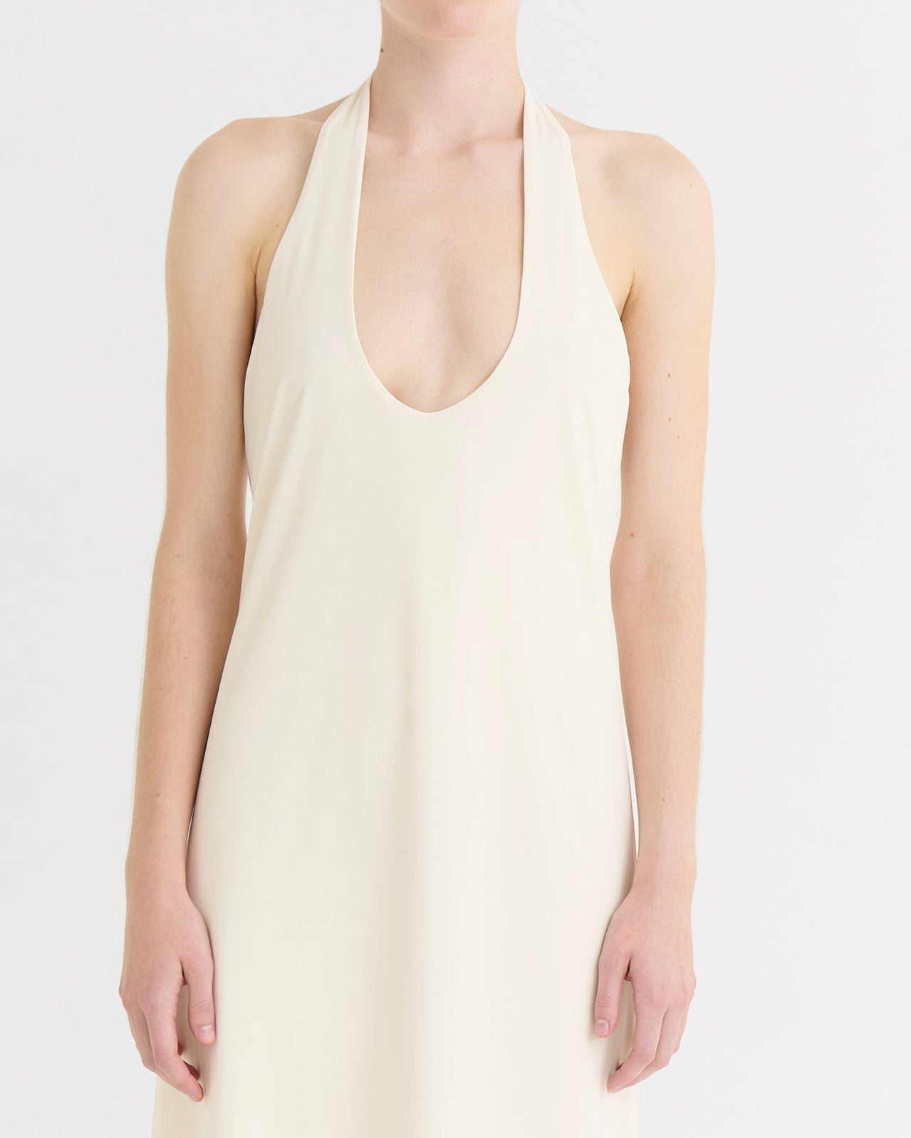 Halter dress, Cream