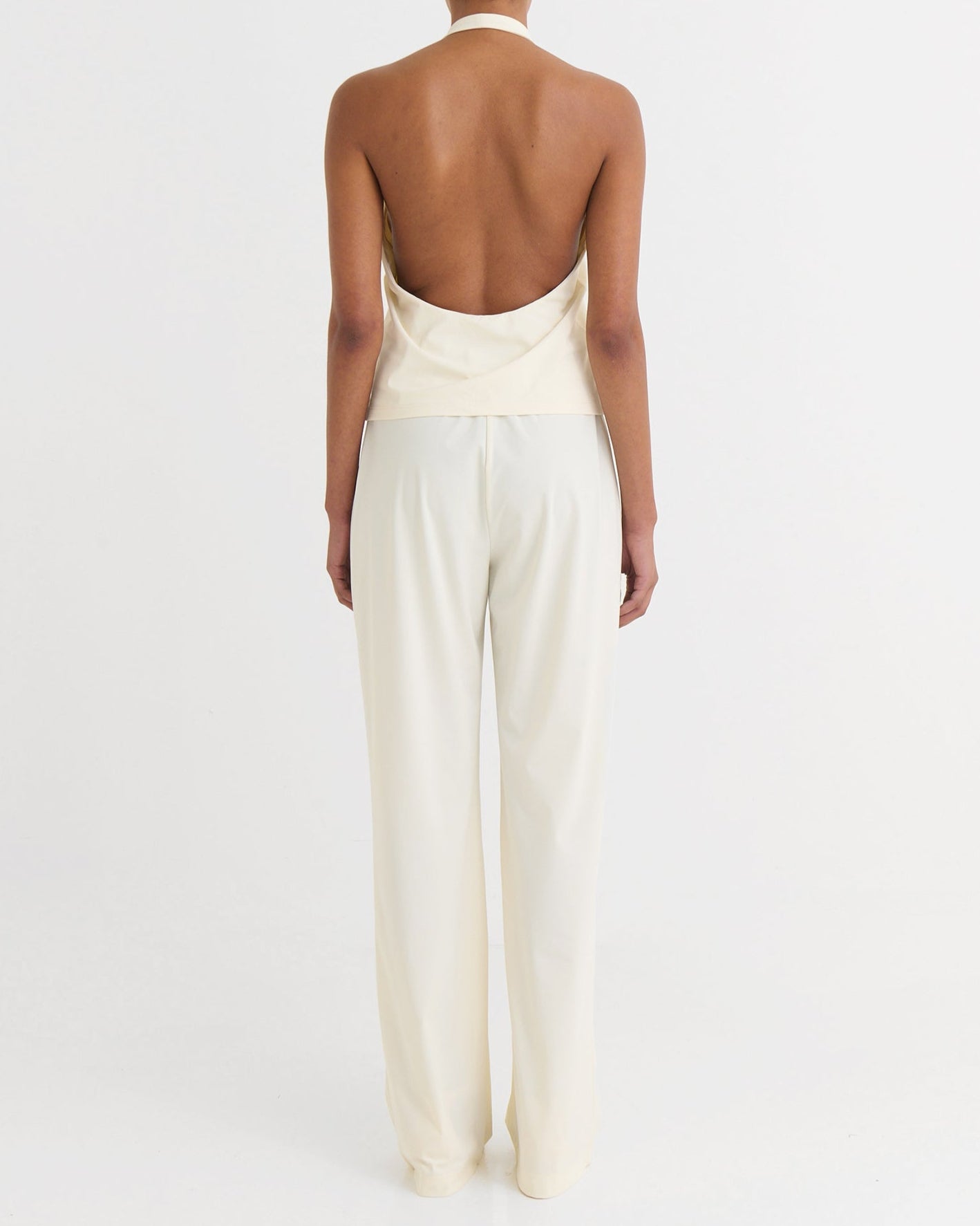 Wide fit pants, Cream