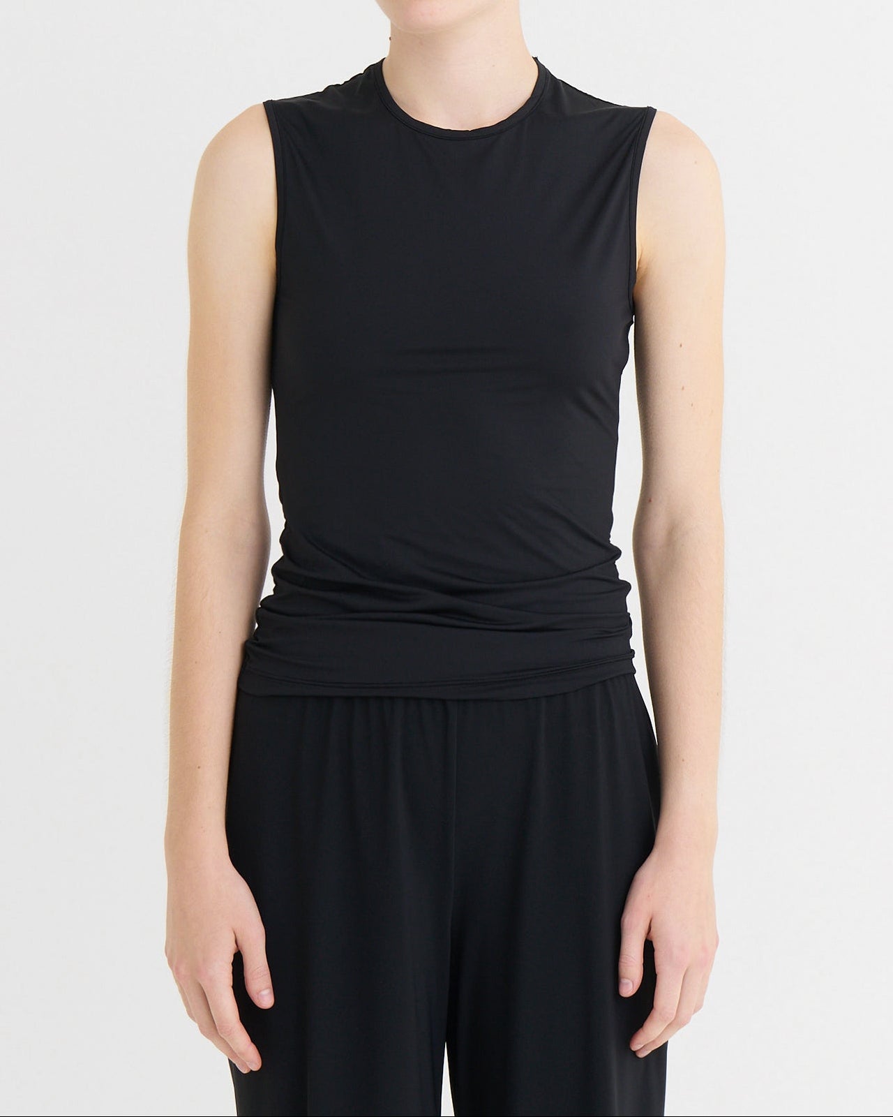 Second skin sleeveless top, Black