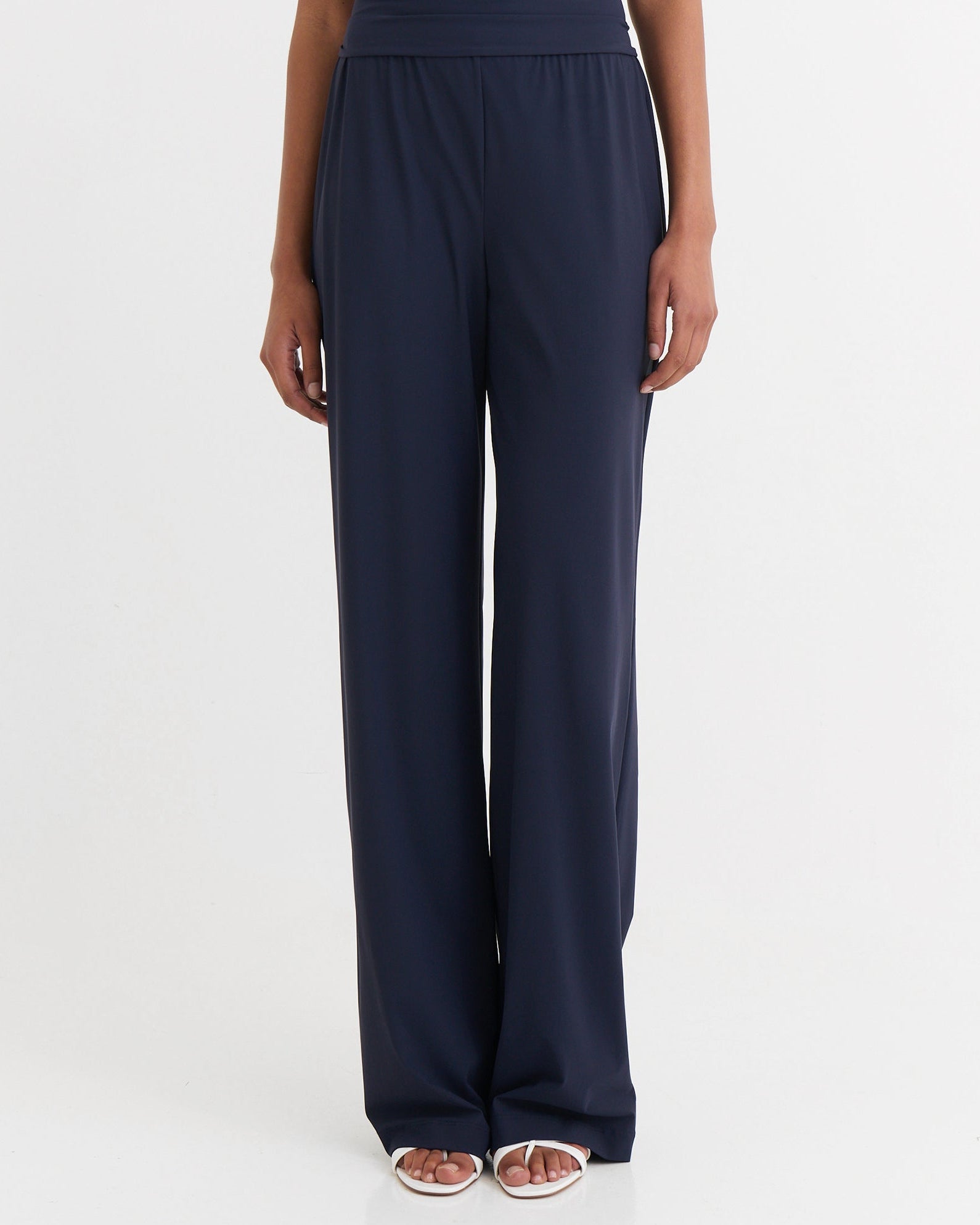 Wide fit pants, Navy