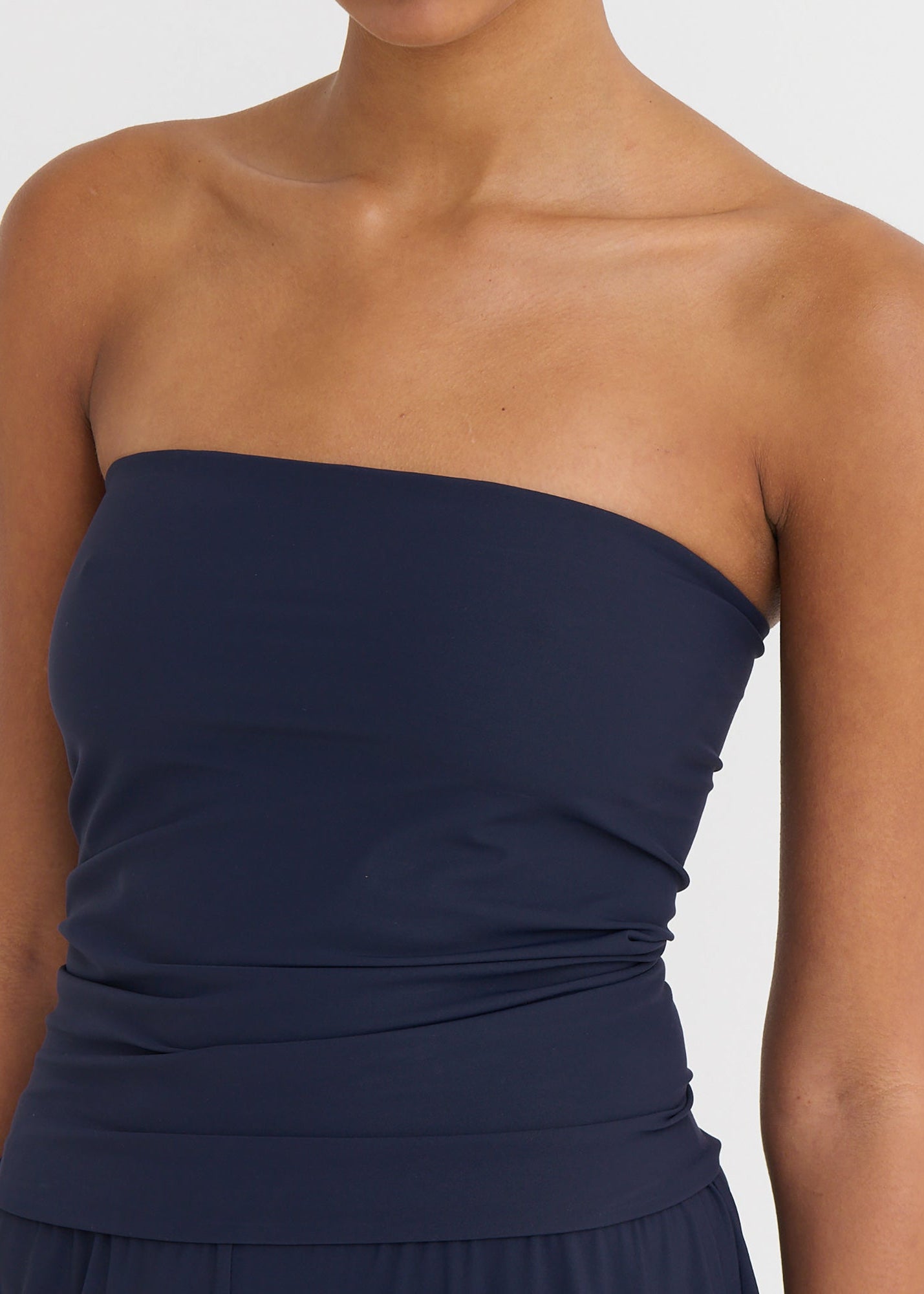 Strapless bandeau top, Navy