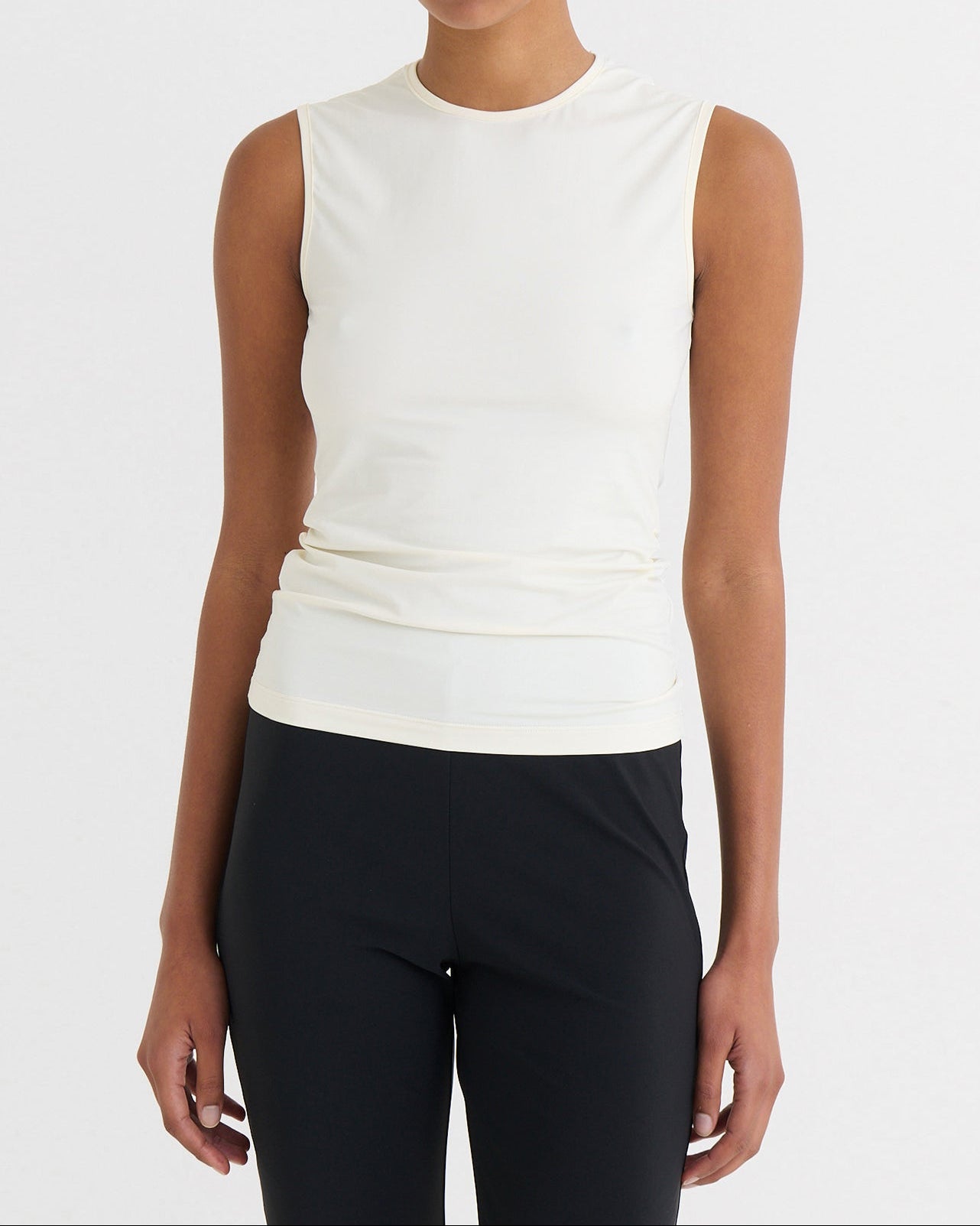 Second skin sleeveless top, Cream