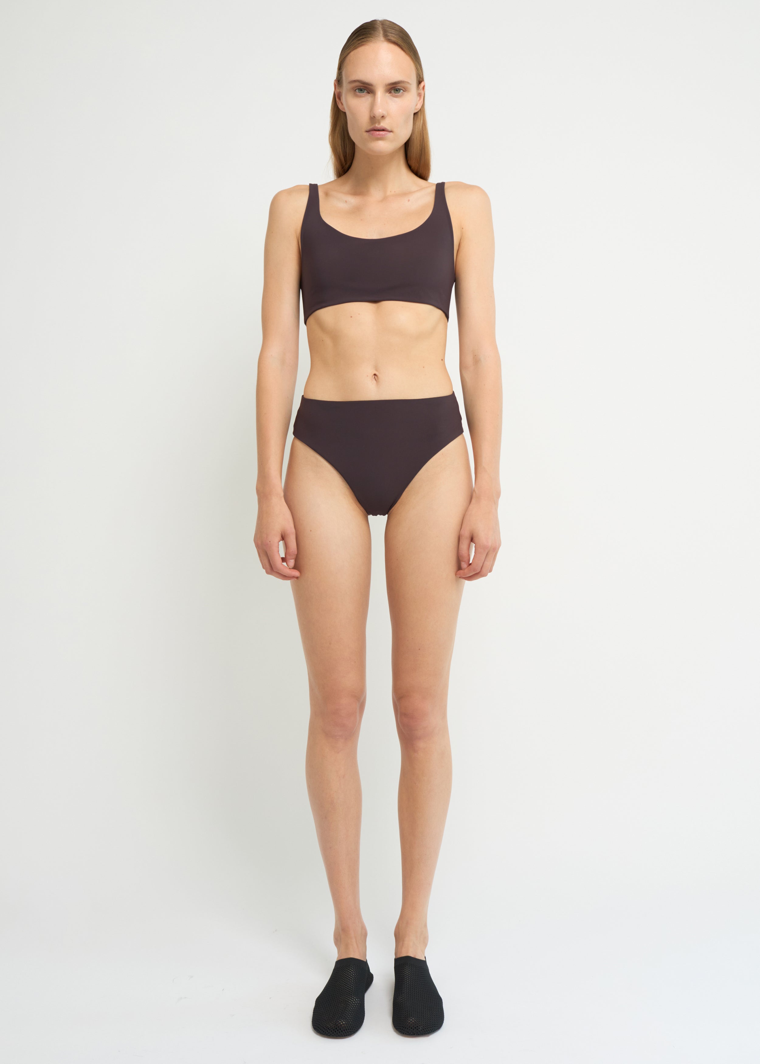 Scoop neck swim top, Fig