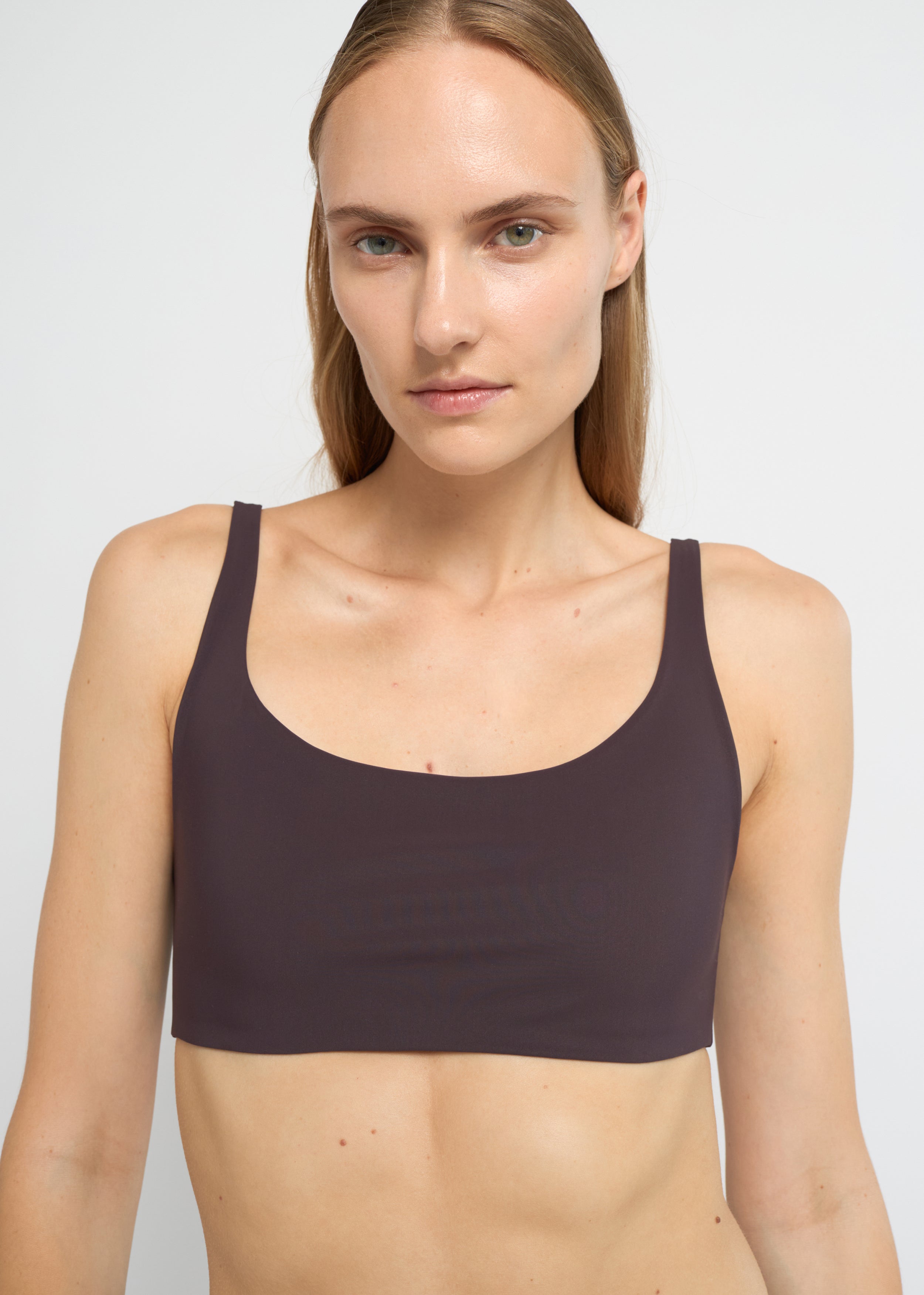 Scoop neck swim top, Fig