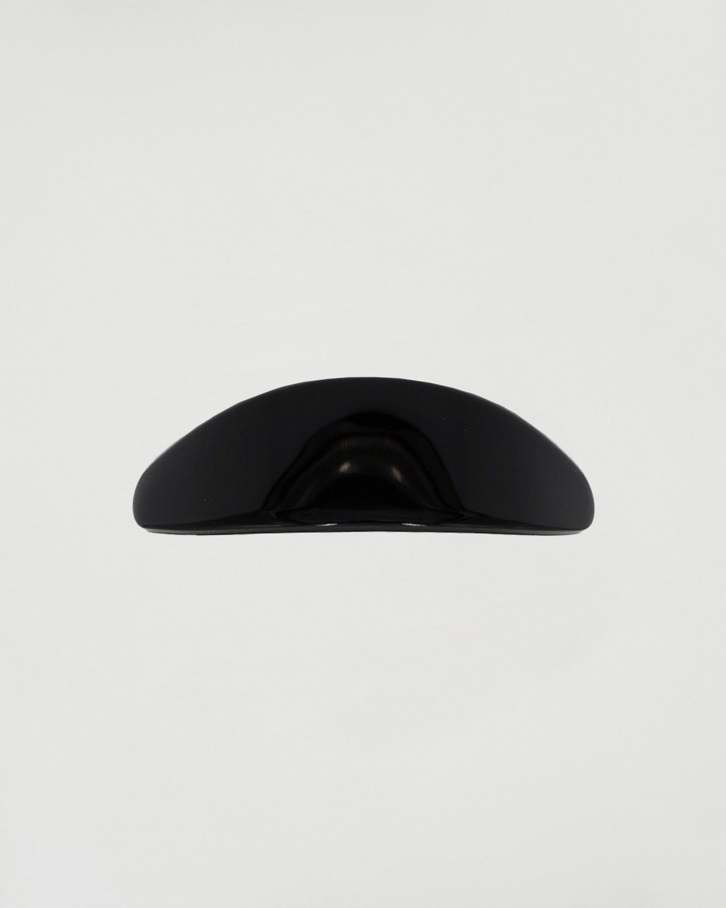 Oval curved hair barrette, Black