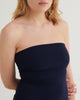 Strapless jersey bandeau top, Navy