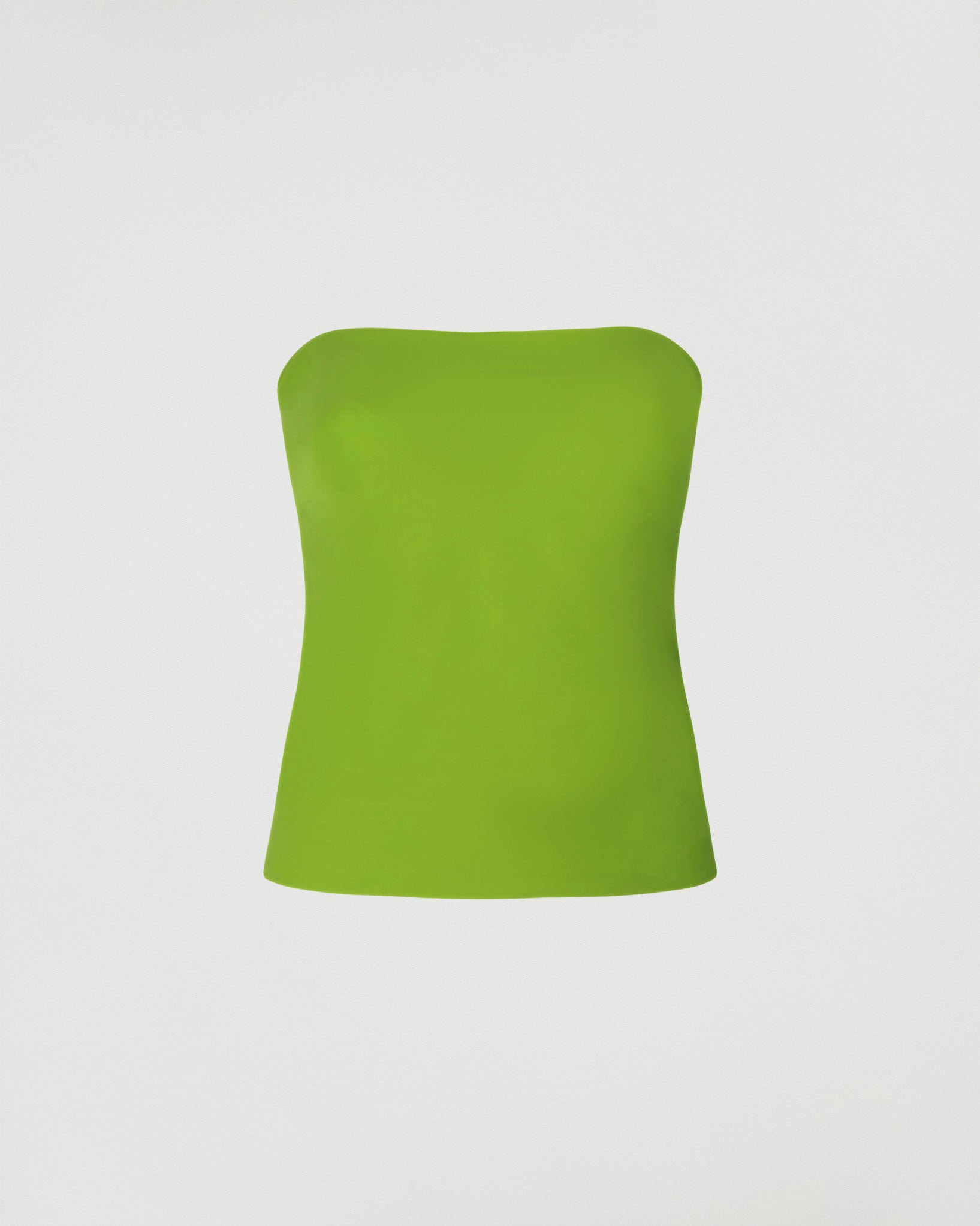 Strapless jersey bandeau top, Lime